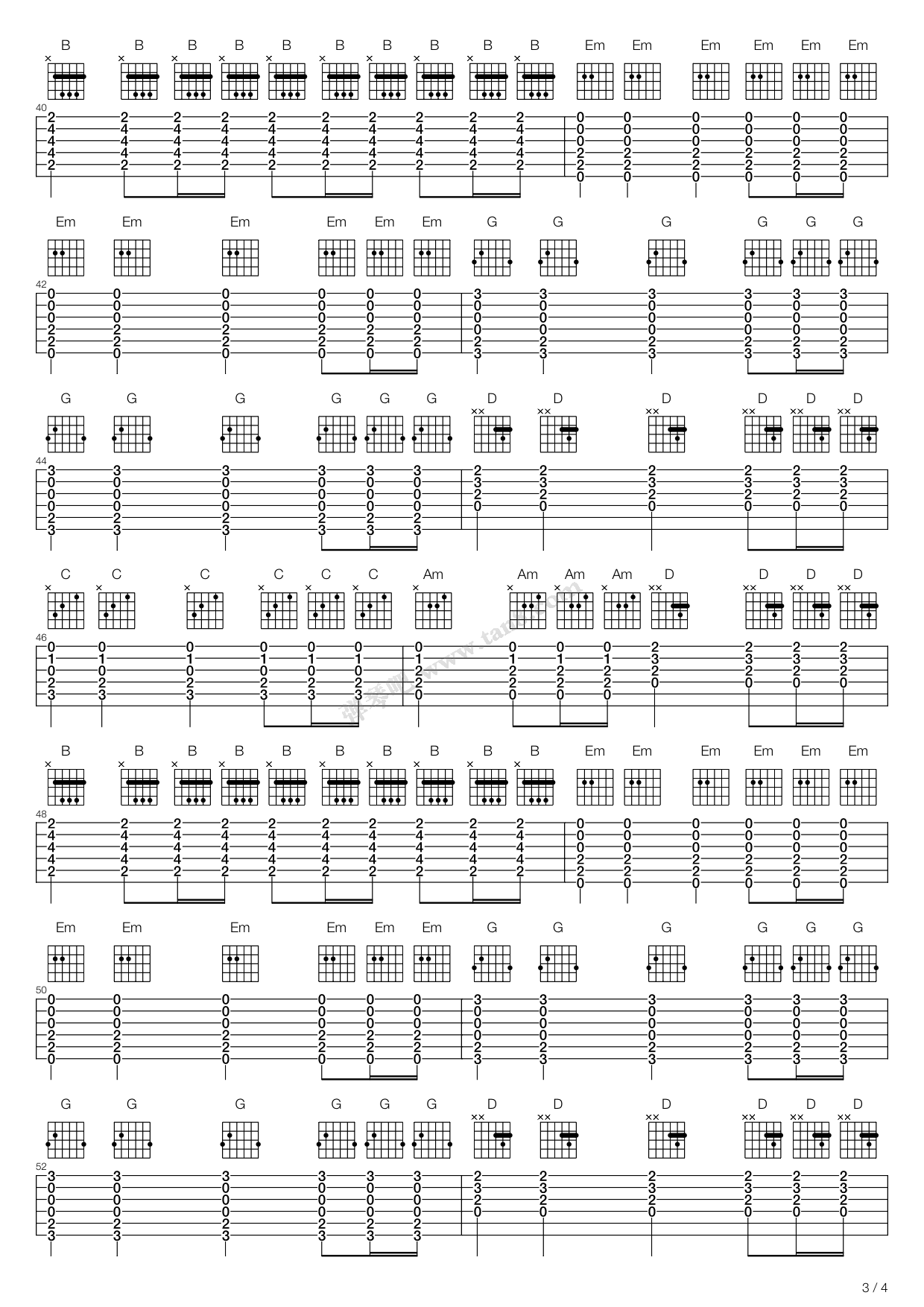 吉他催眠 吉他谱-虫虫吉他谱免费下载