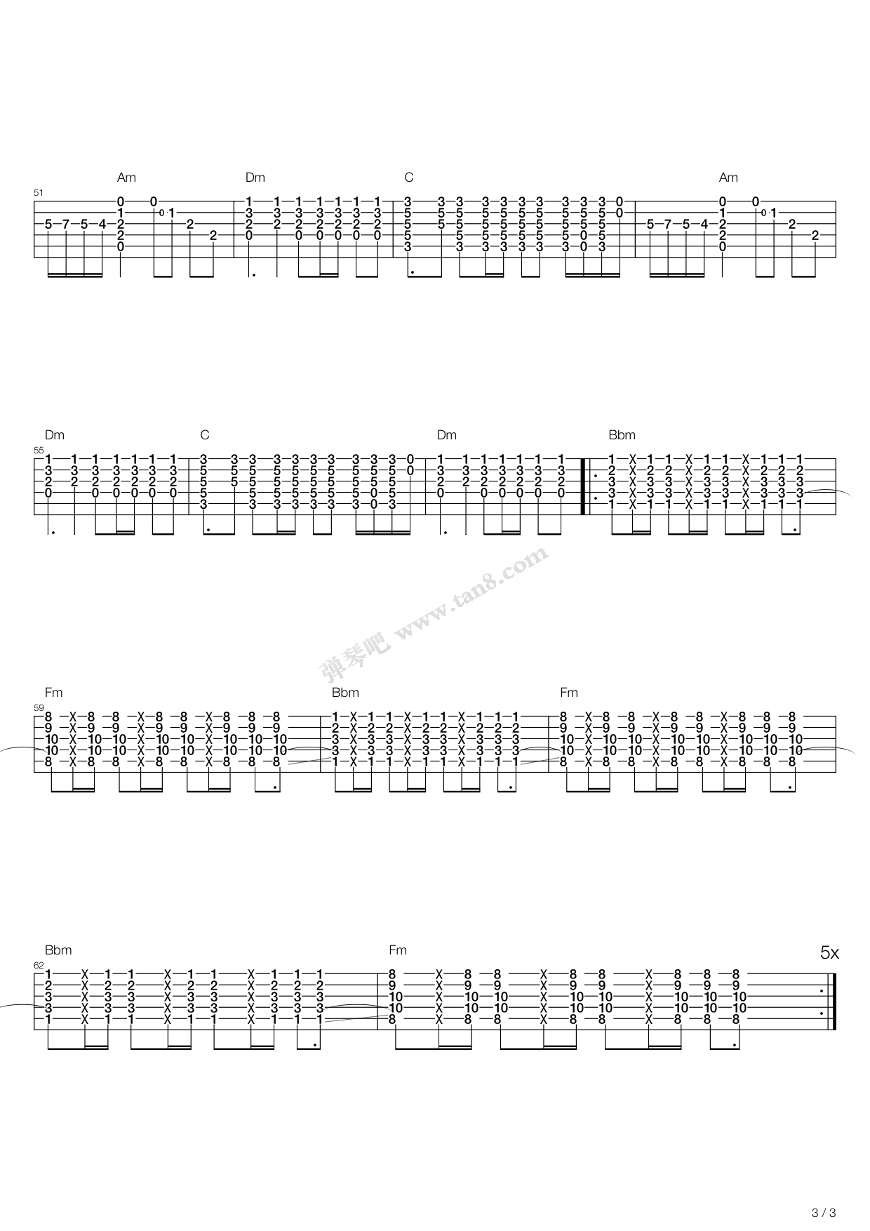 我们就象水上的浮萍 吉他谱-虫虫吉他谱免费下载