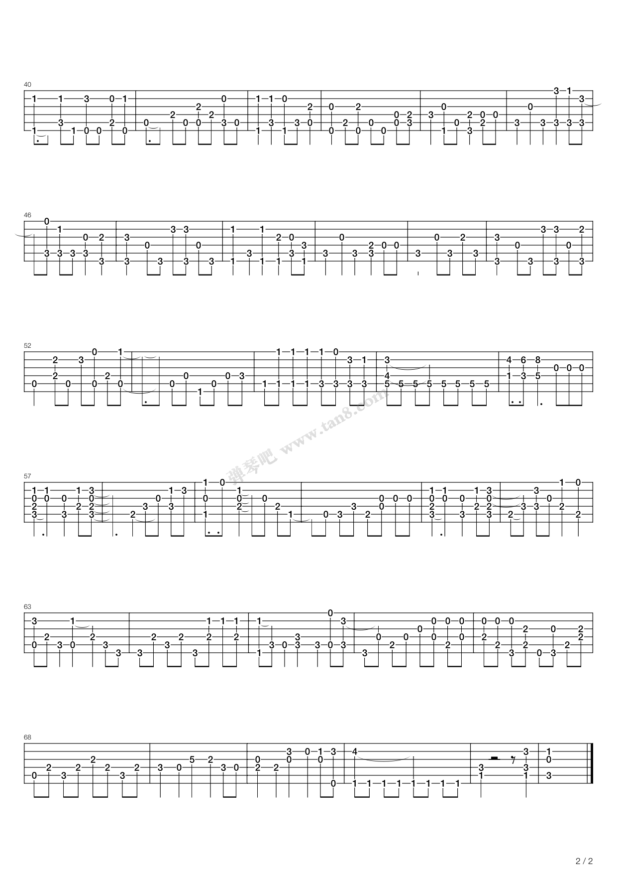 《one piece(海贼王) - we are》,动漫游戏(六线谱 吉他谱吉他谱 第2