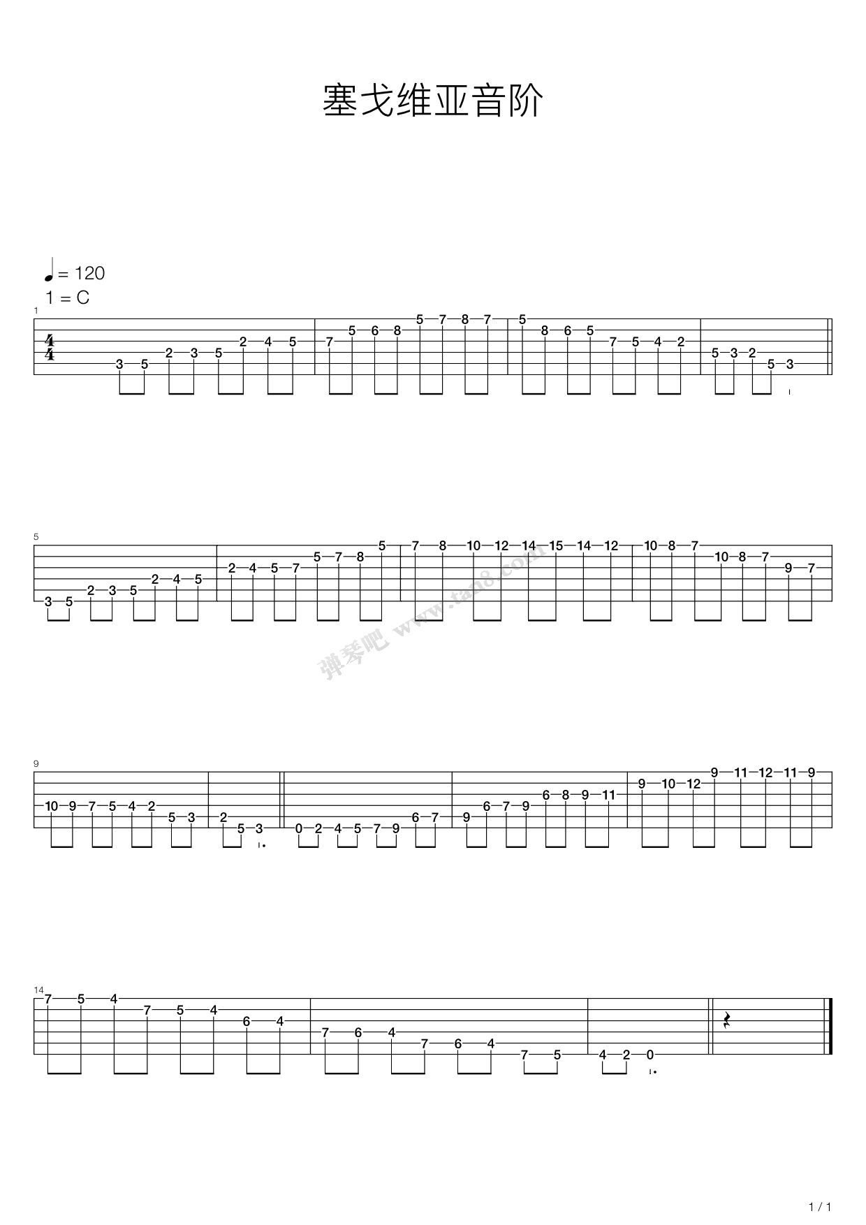 塞戈维亚音阶练习