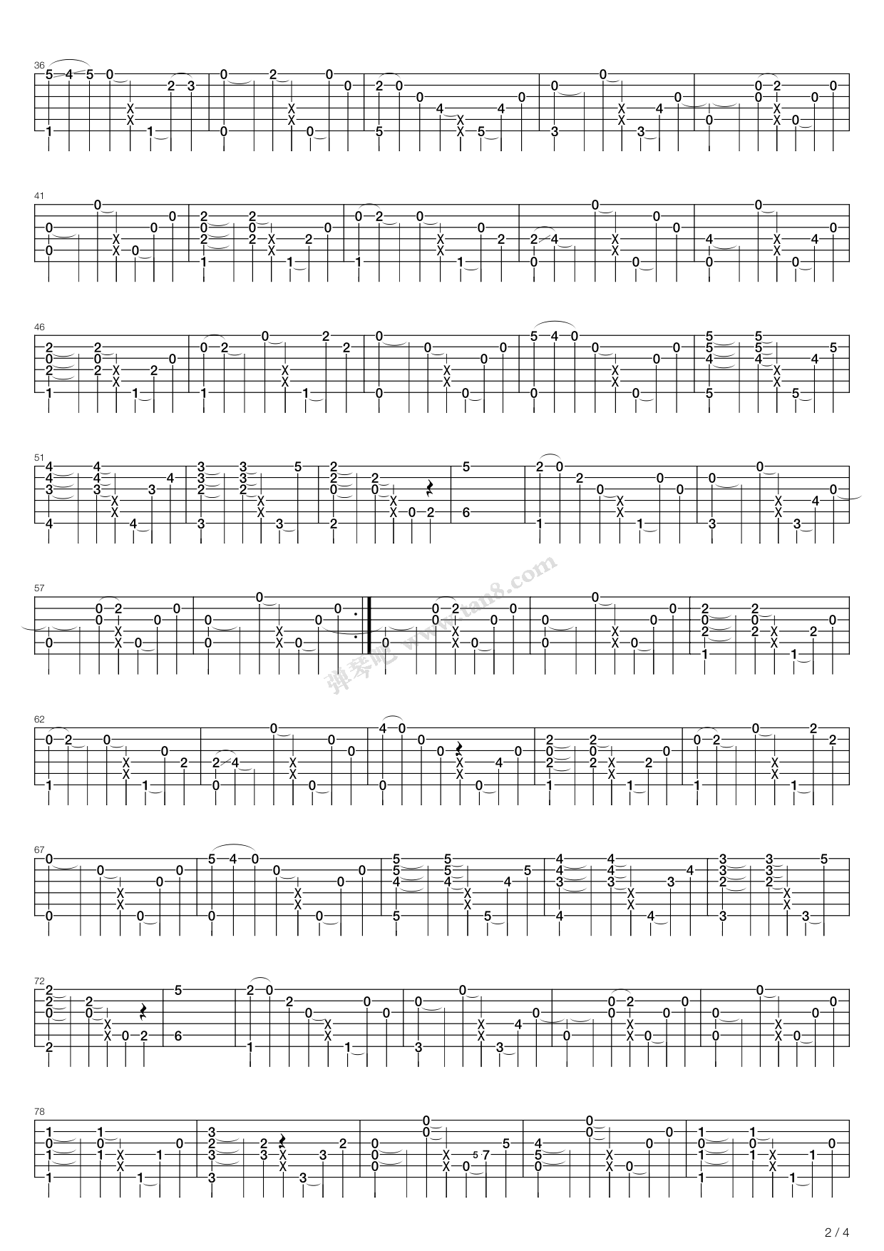 《眠れない夜に(失眠夜,岸部真明)》,岸部真明(六线谱 吉他谱吉他谱