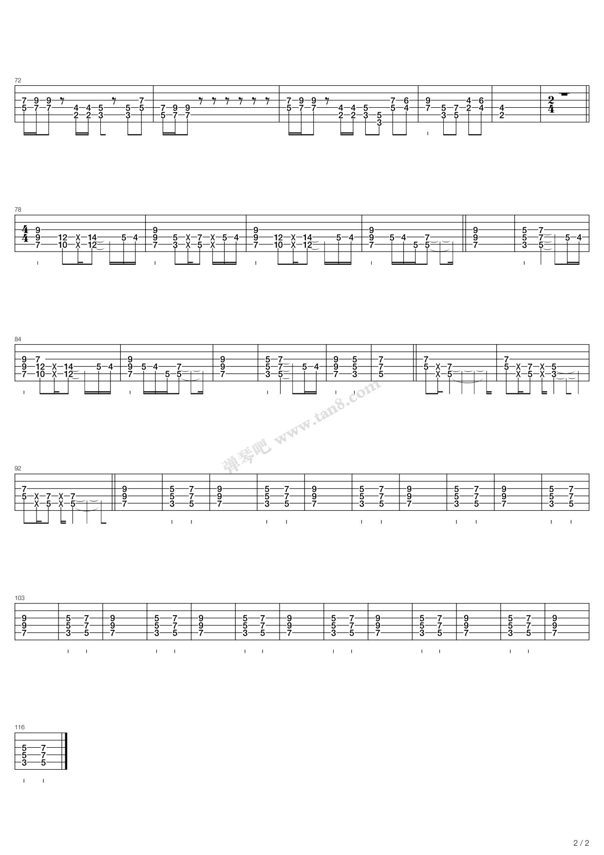 《die young》,black sabbath(六线谱 吉他谱吉他谱 第14页