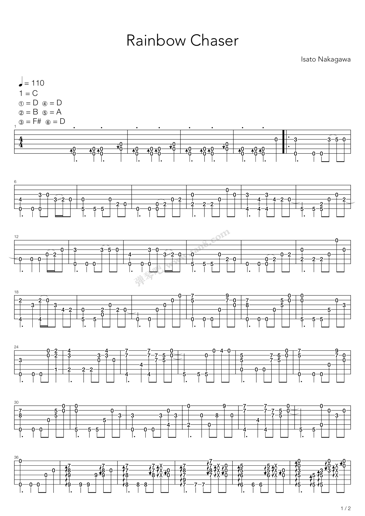 rainbow chaser 吉他谱-虫虫吉他谱免费下载