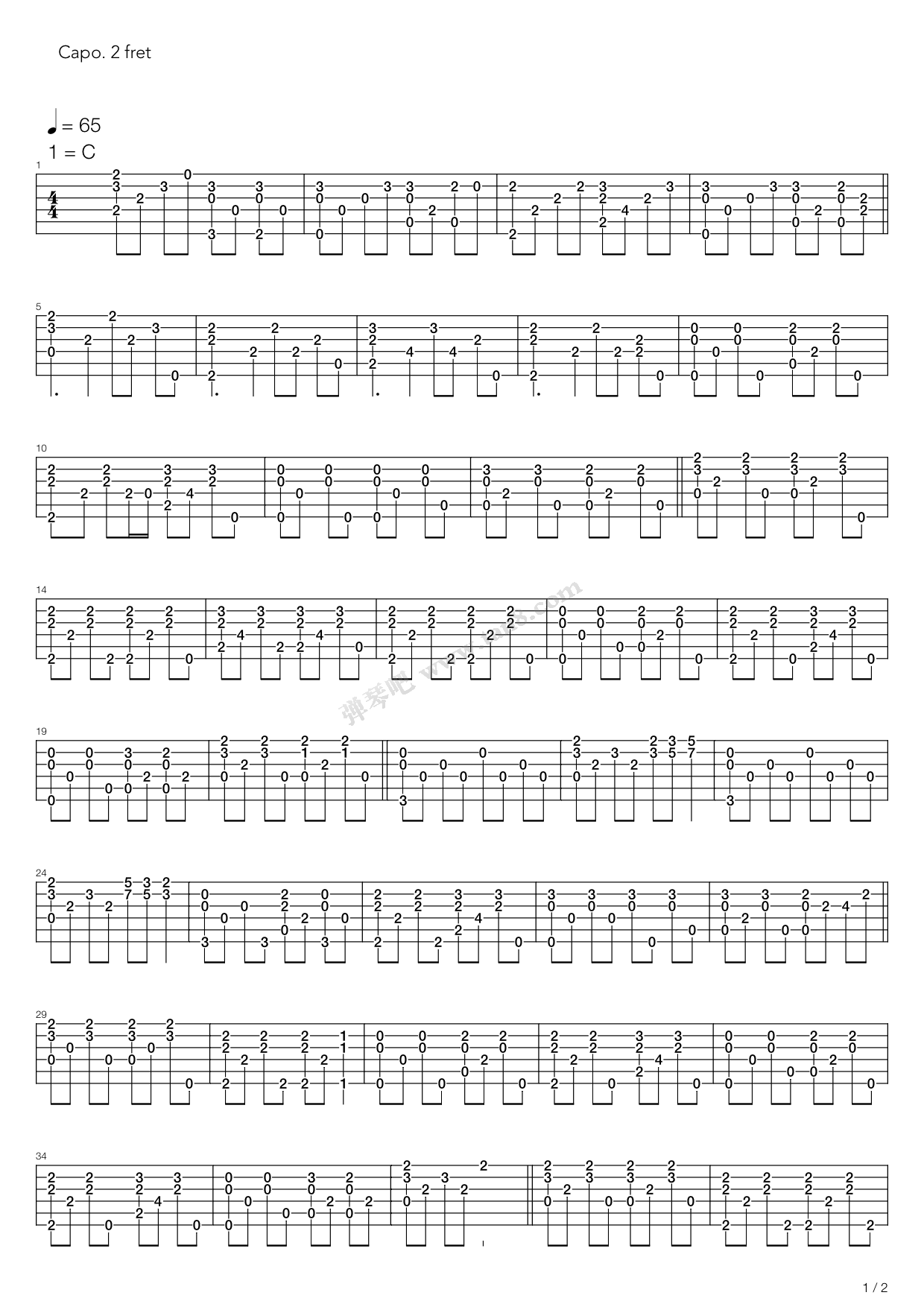 wedding bell 吉他谱-虫虫吉他谱免费下载