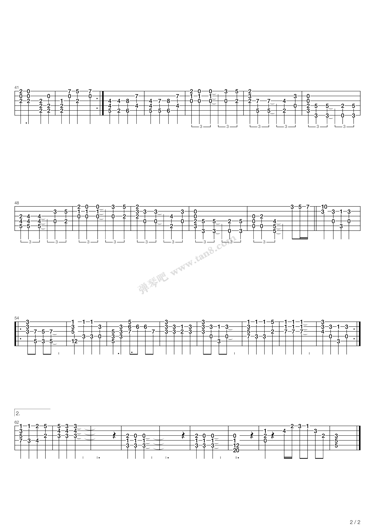 《amethyst》,x-japan(六线谱 吉他谱吉他谱 第2页