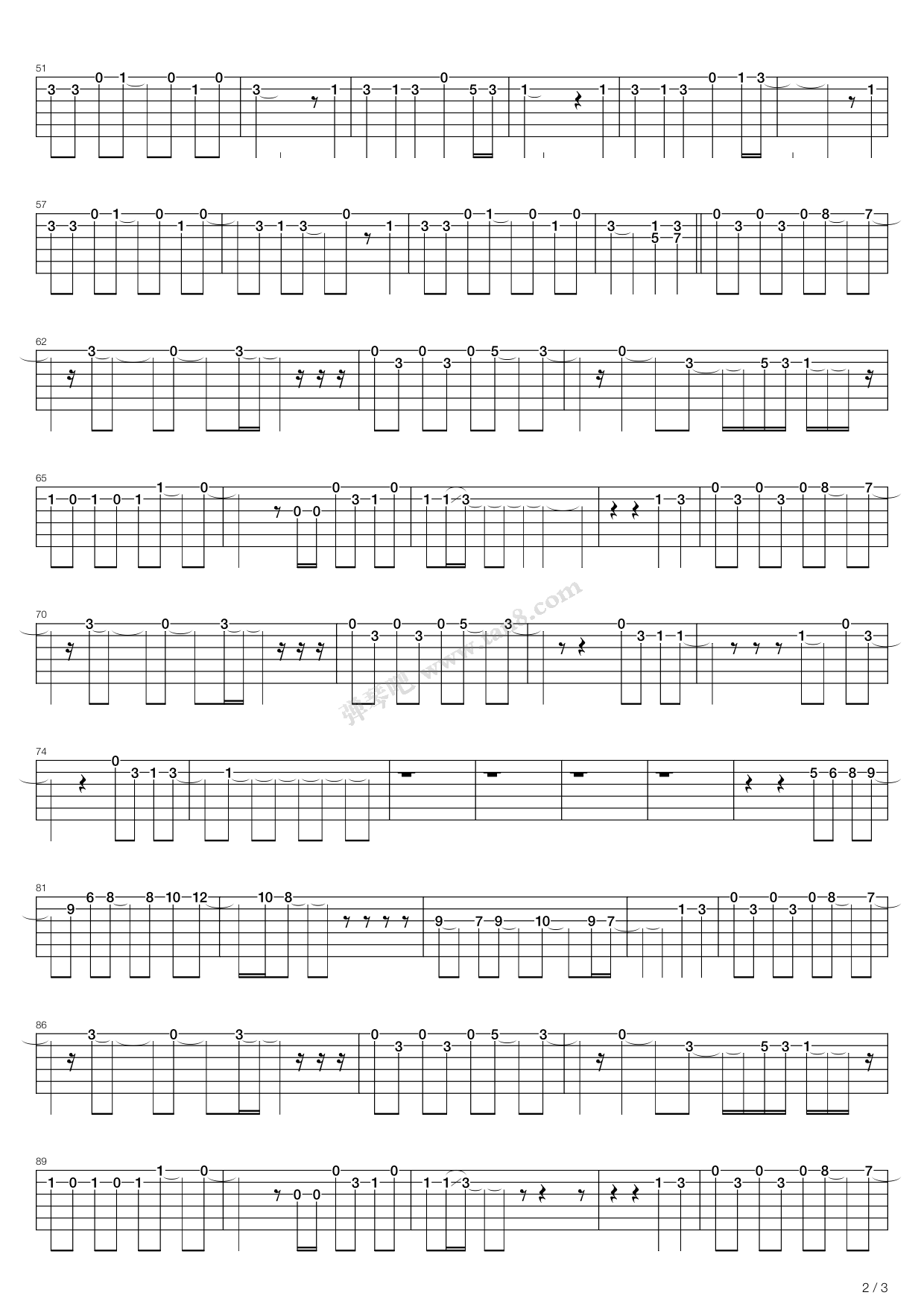 《pretty boy》,m2m(六线谱 吉他谱吉他谱 第8页