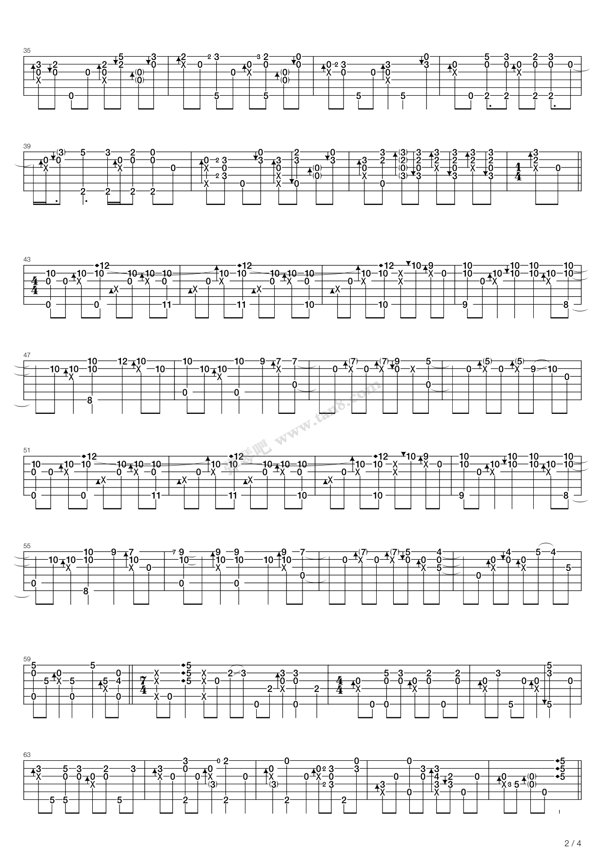 《for you》,郑成河(六线谱 吉他谱吉他谱 第2页