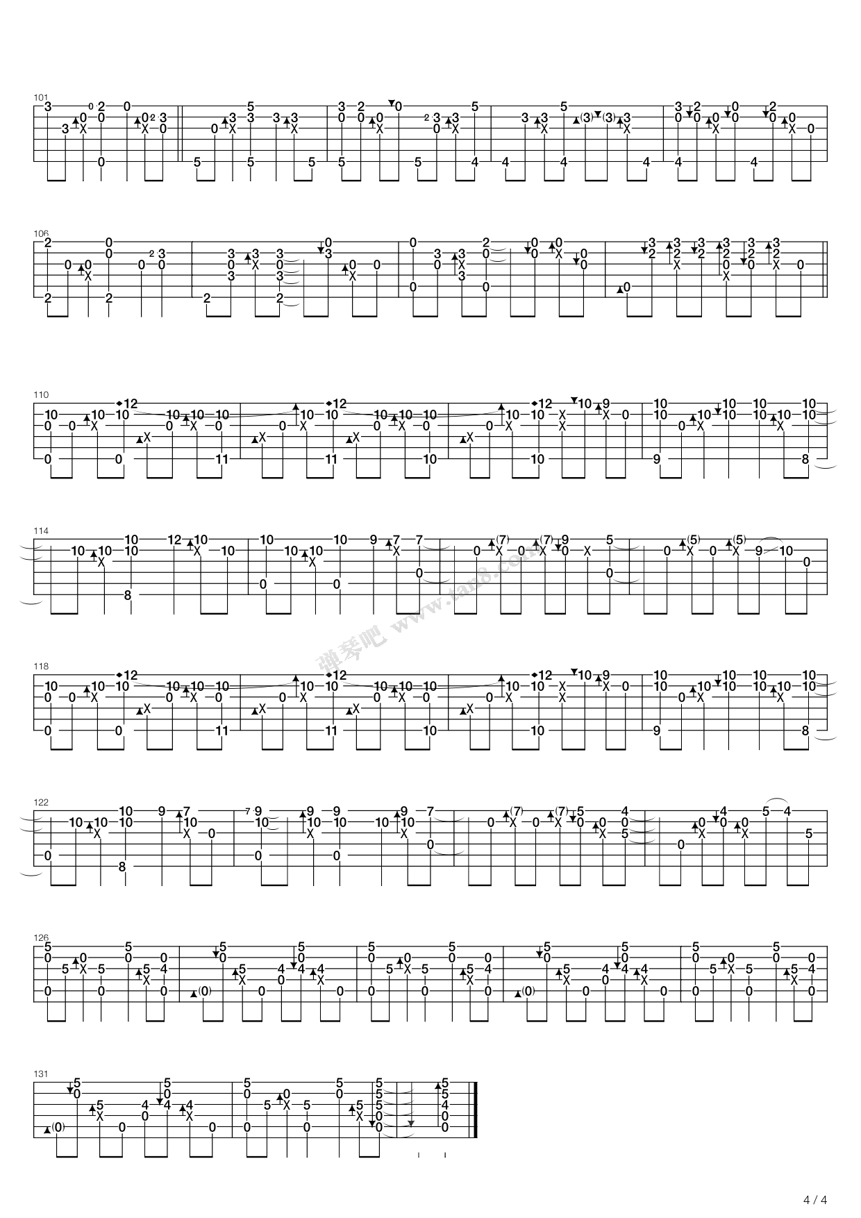 《for you》,郑成河(六线谱 吉他谱吉他谱 第4页