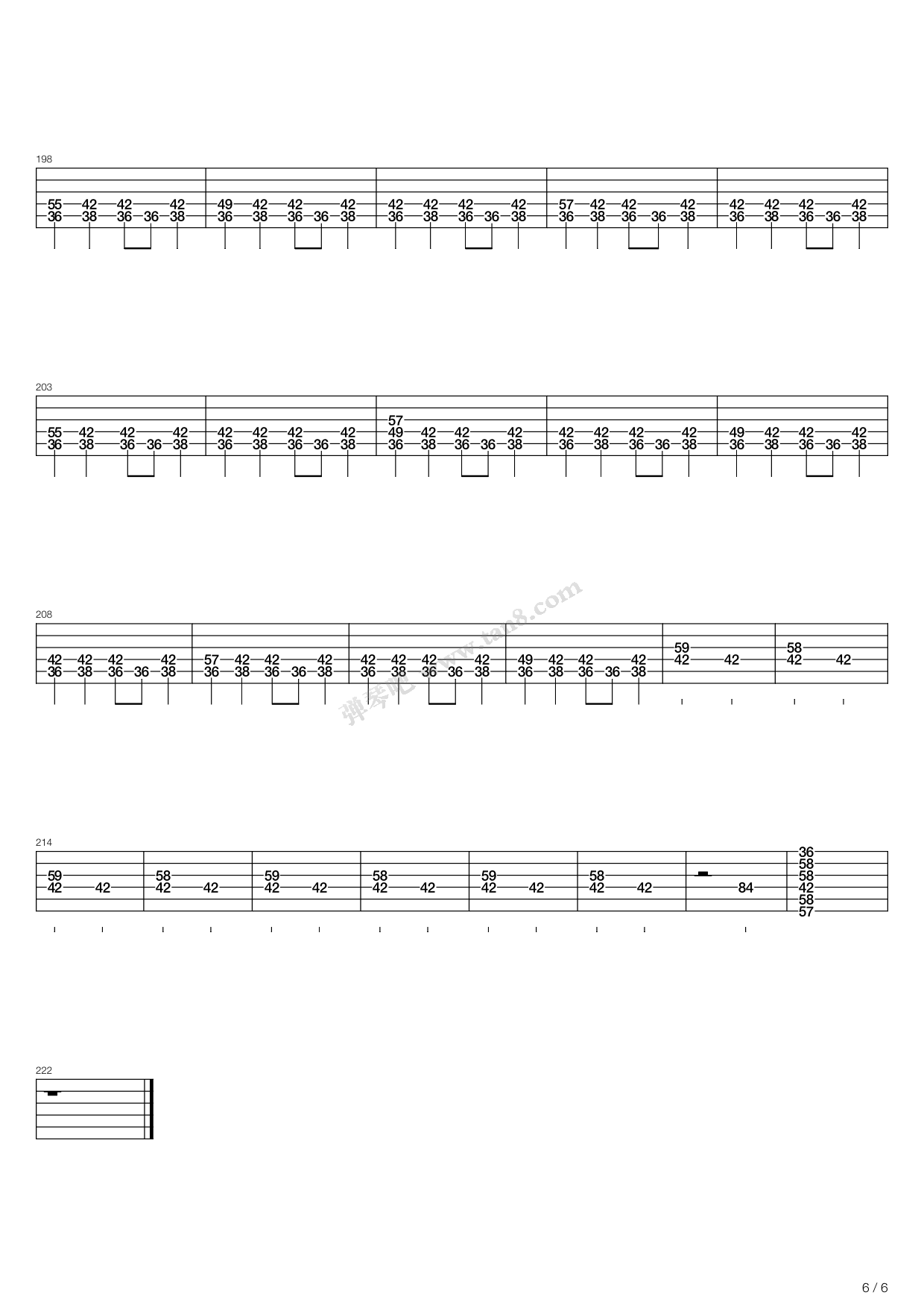 卡农 摇滚版(canon rock) 吉他谱-虫虫吉他谱免费下载