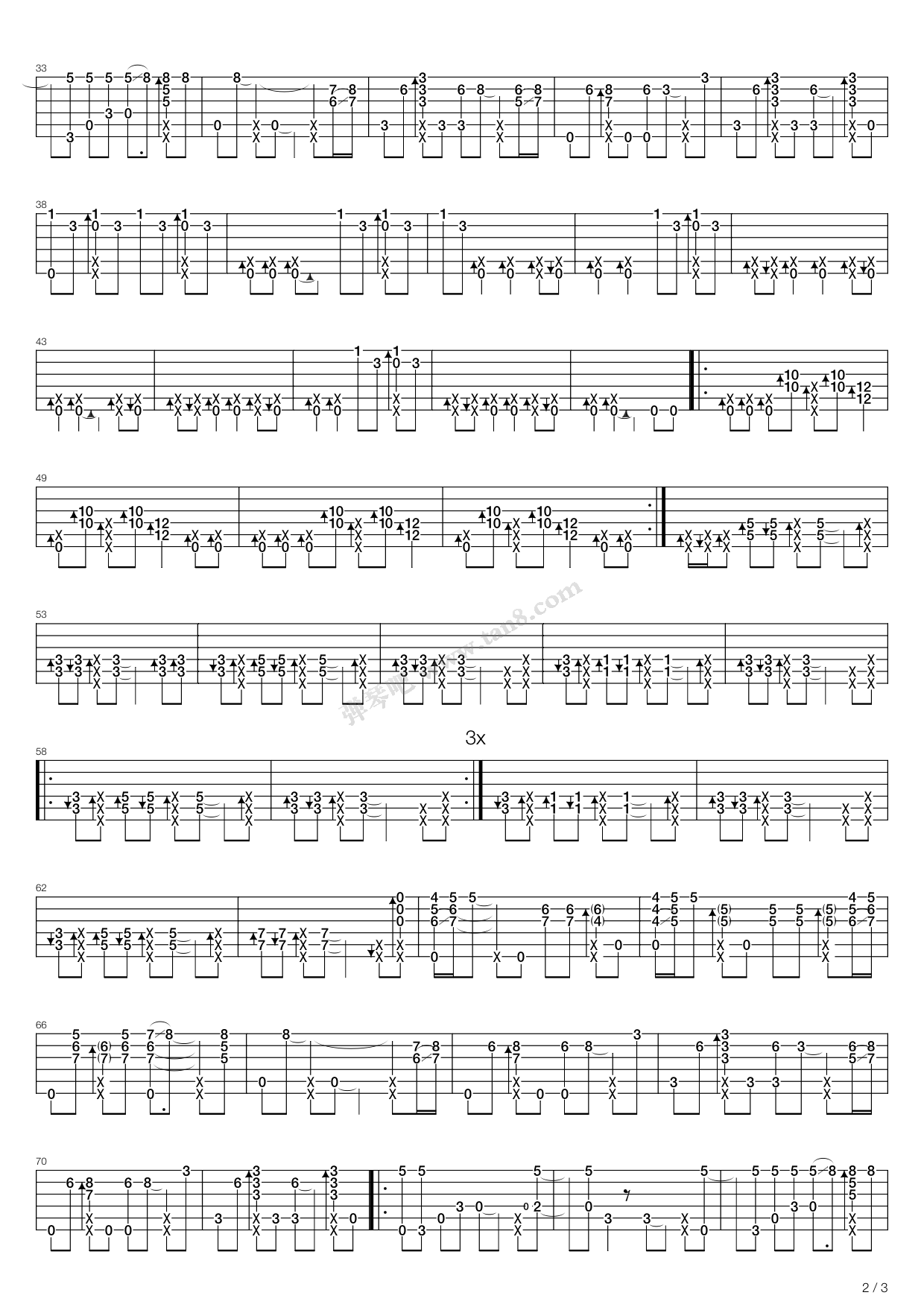 《beat it》,郑成河(六线谱 吉他谱吉他谱 第2页