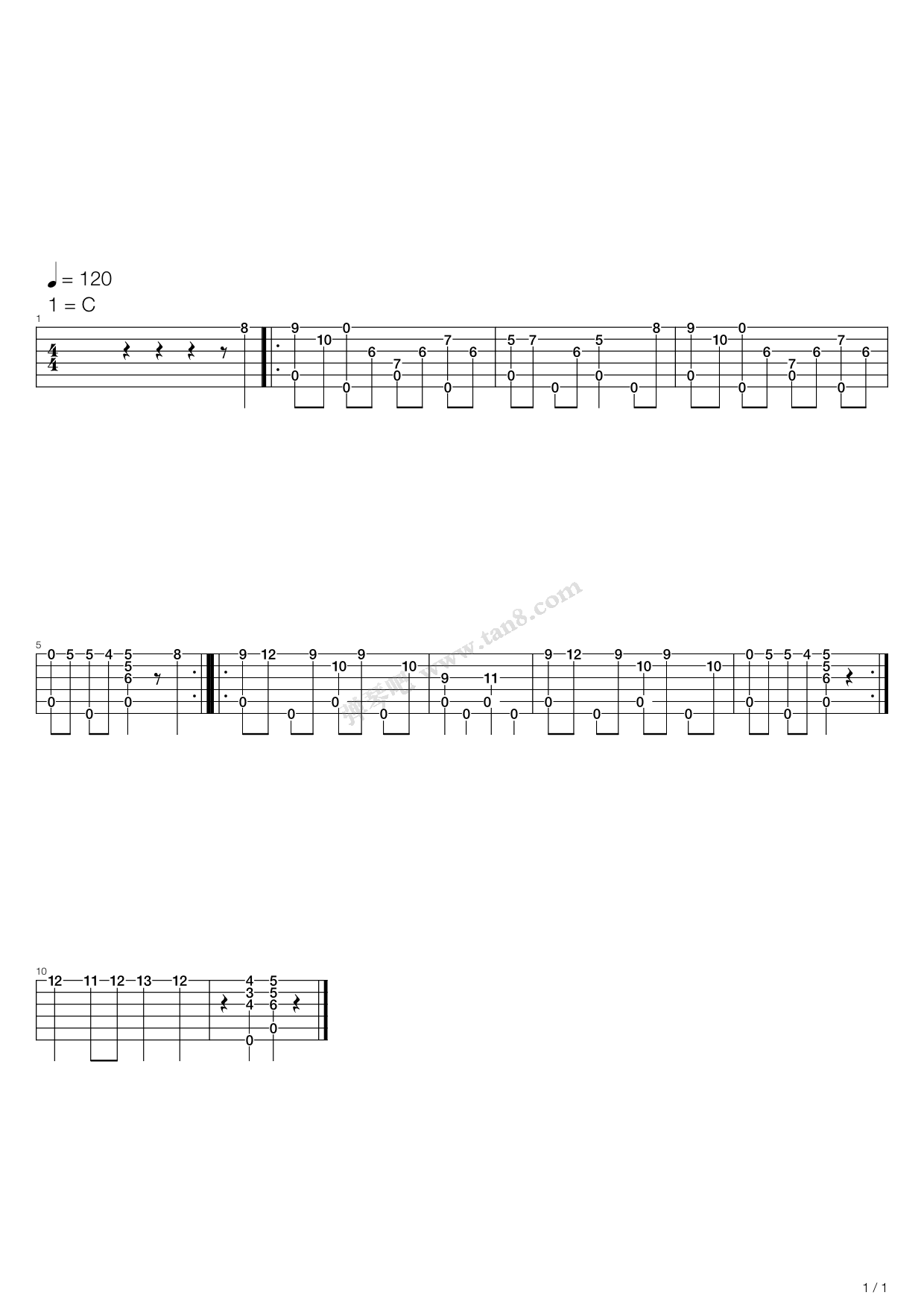 《chicken reel》,群星(六线谱 吉他谱吉他谱 第1页