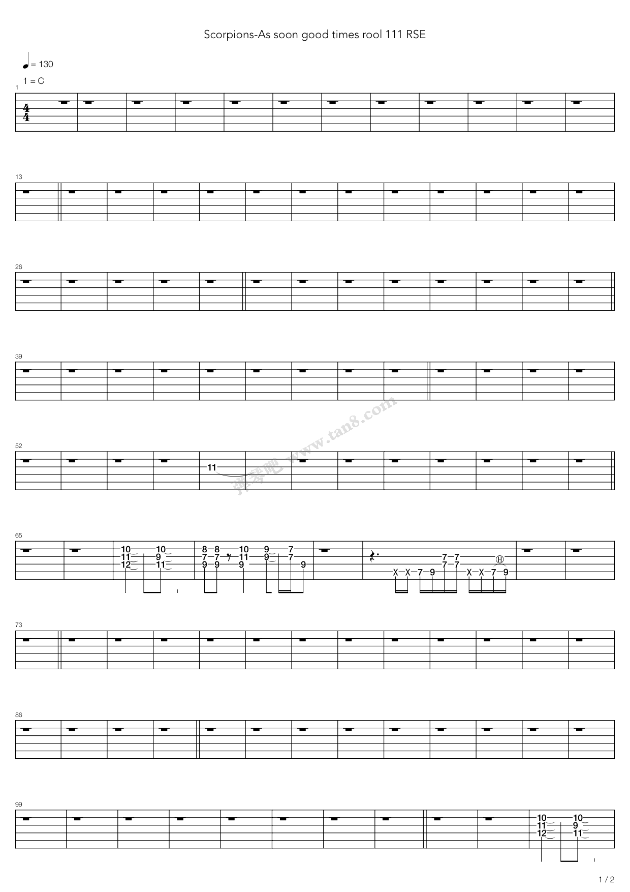 as soon as the good times roll 吉他谱-虫虫吉他谱免费下载