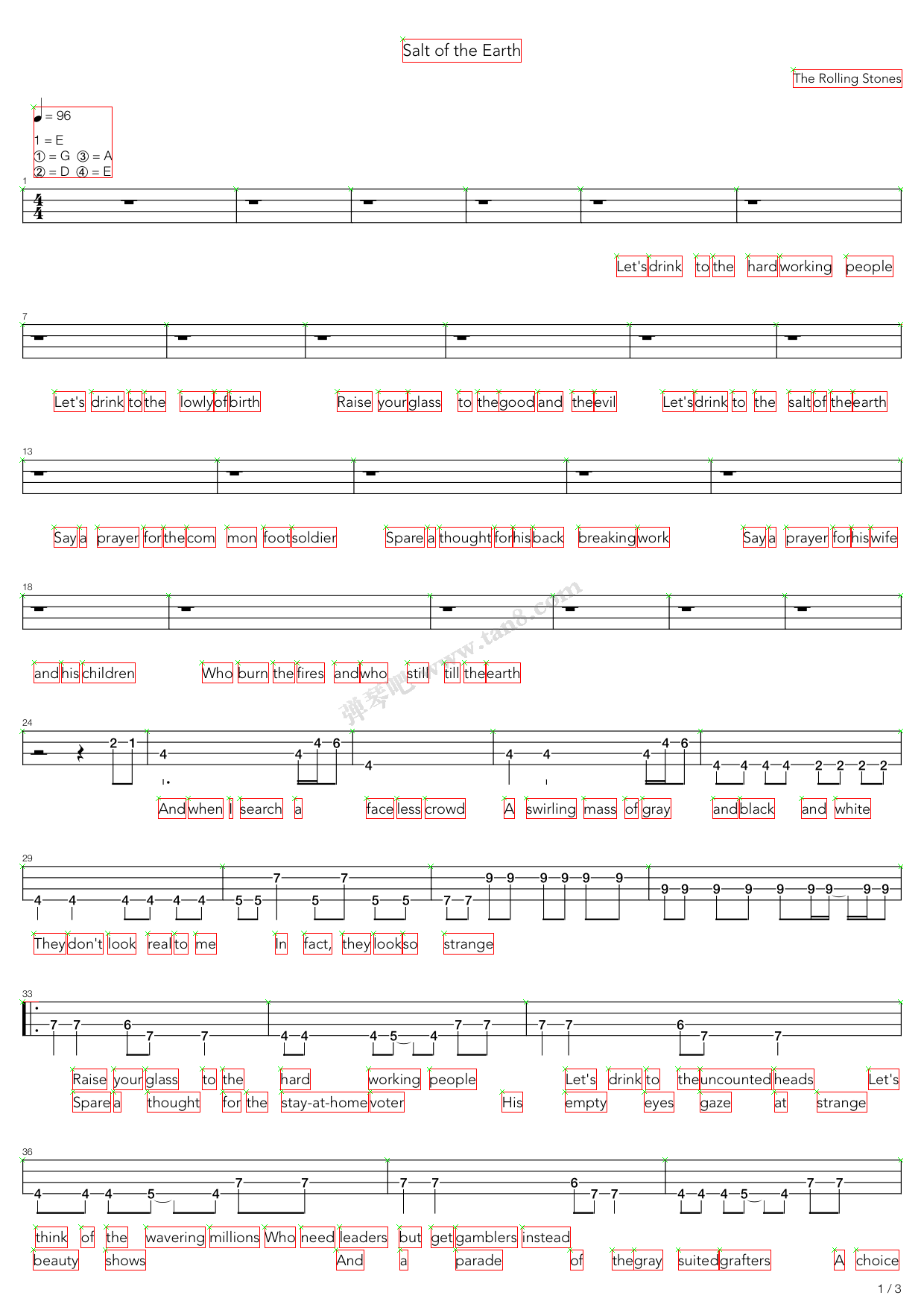 salt of the earth 吉他谱-虫虫吉他谱免费下载