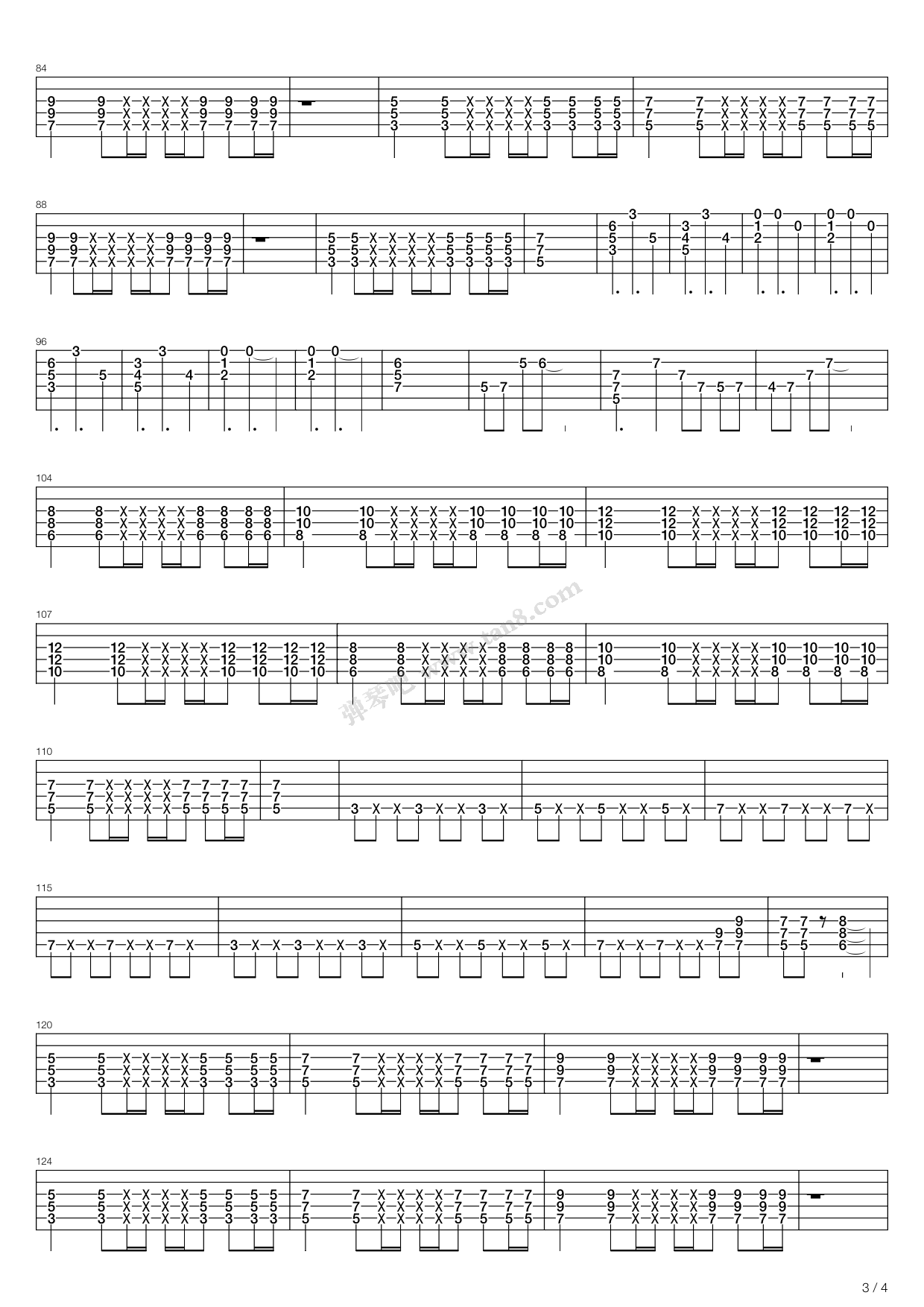 《钢之炼金术师 - again》,yui(六线谱 吉他谱吉他谱 第3页