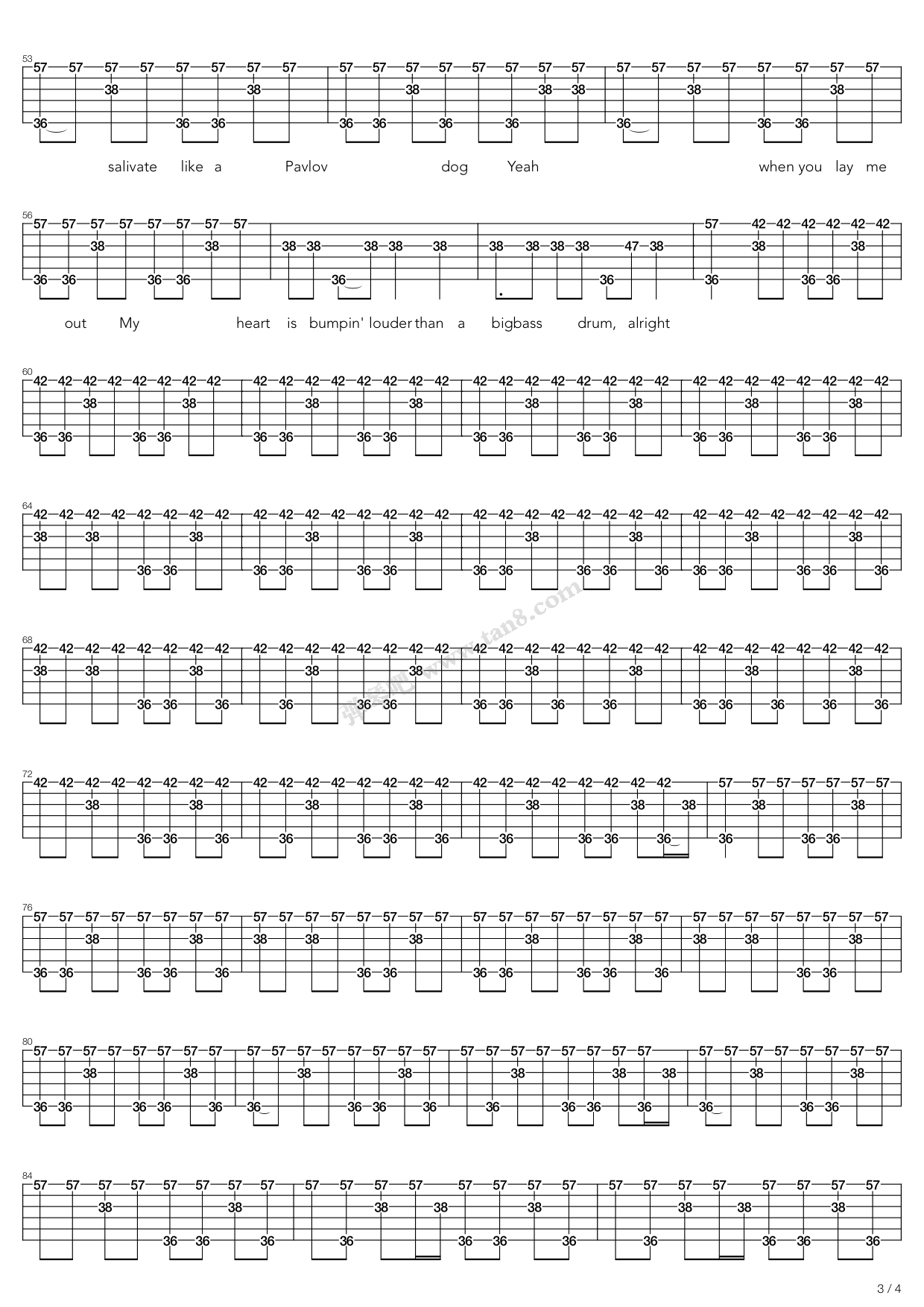 《bitch》,the rolling stones(六线谱 吉他谱吉他谱 第14页