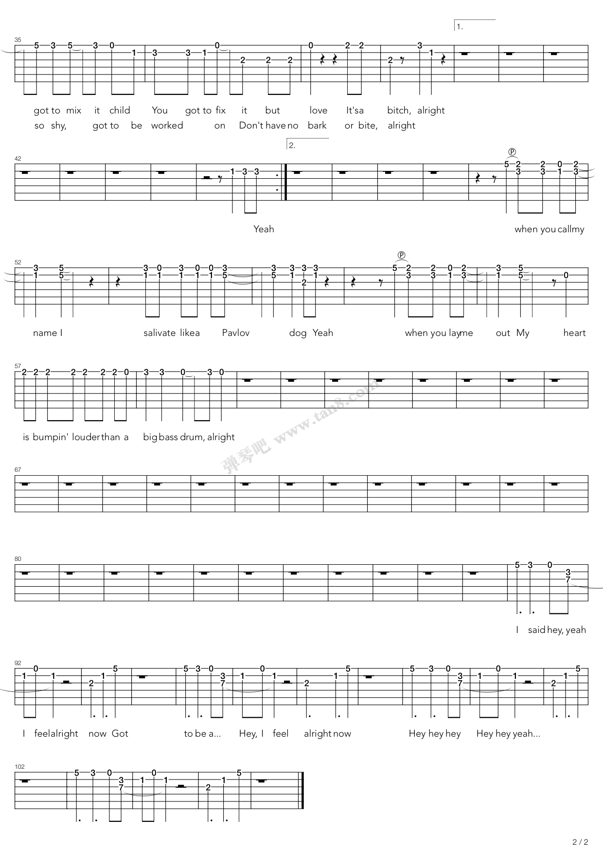 《bitch》,the rolling stones(六线谱 吉他谱吉他谱 第17页