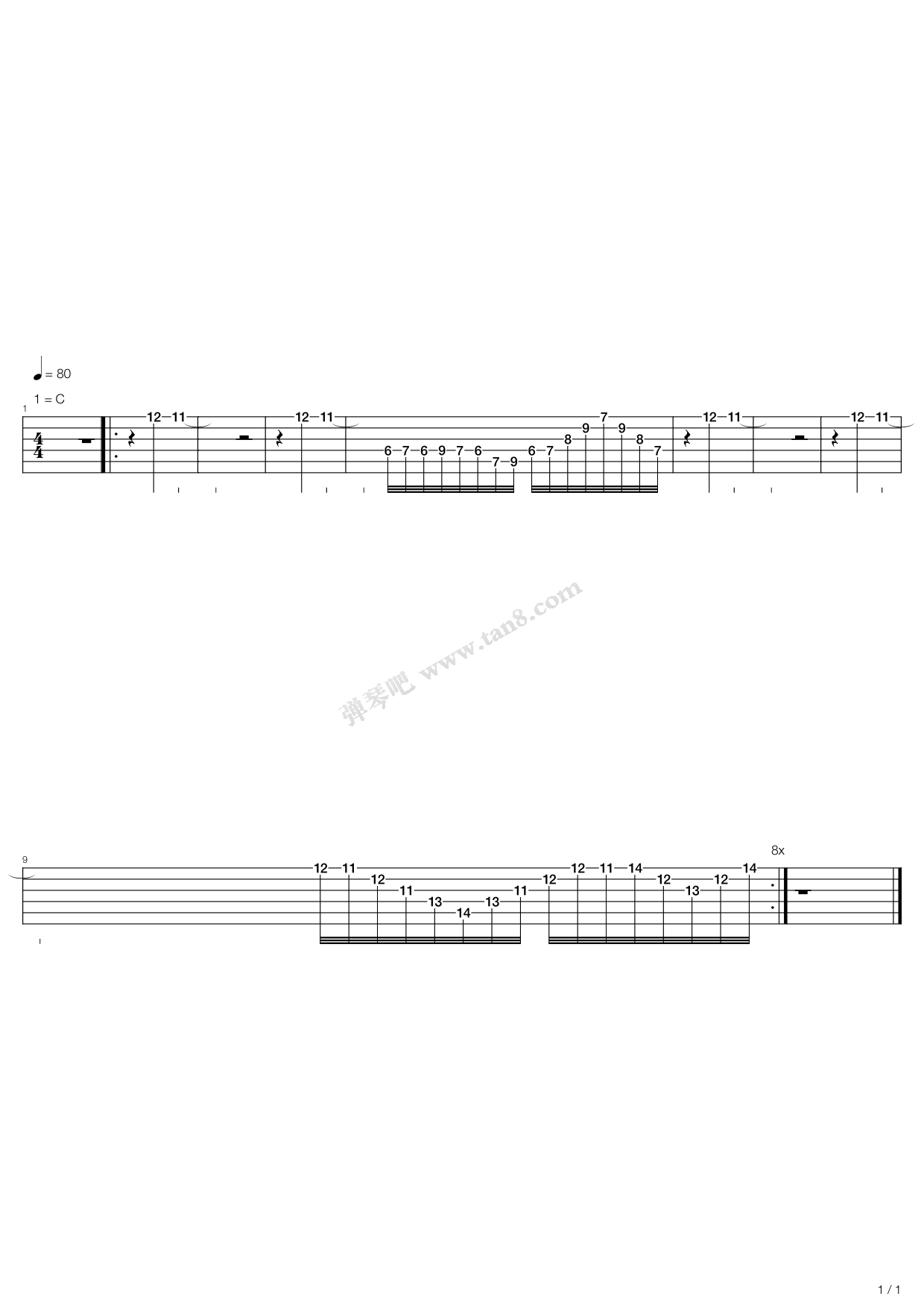 Where Is My Mind 吉他谱虫虫吉他谱免费下载