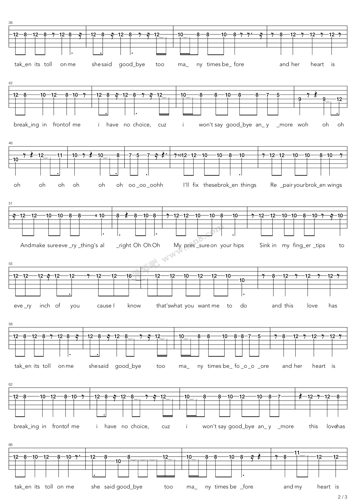 《this love》,maroon 5(六线谱 吉他谱吉他谱 第23页