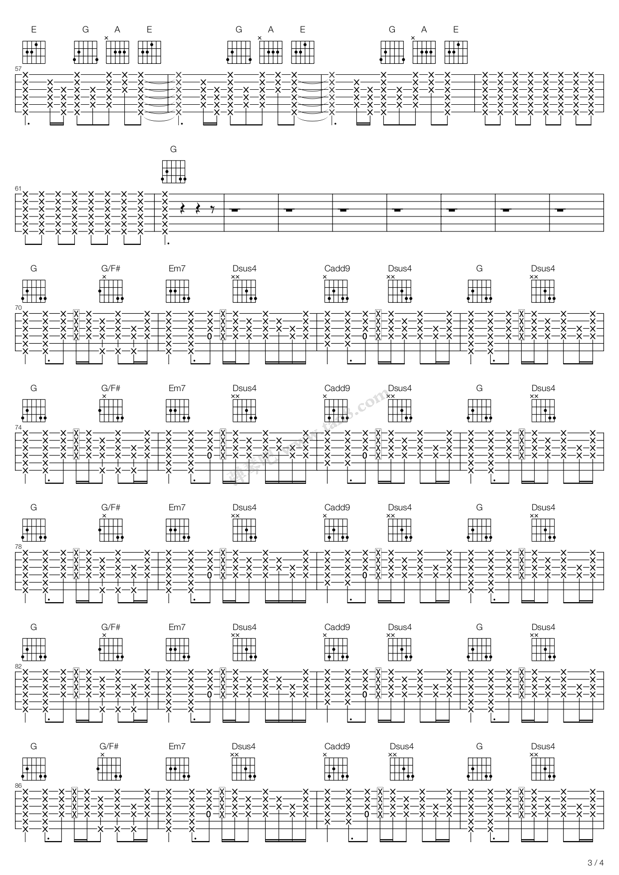 whatever 吉他谱-虫虫吉他谱免费下载