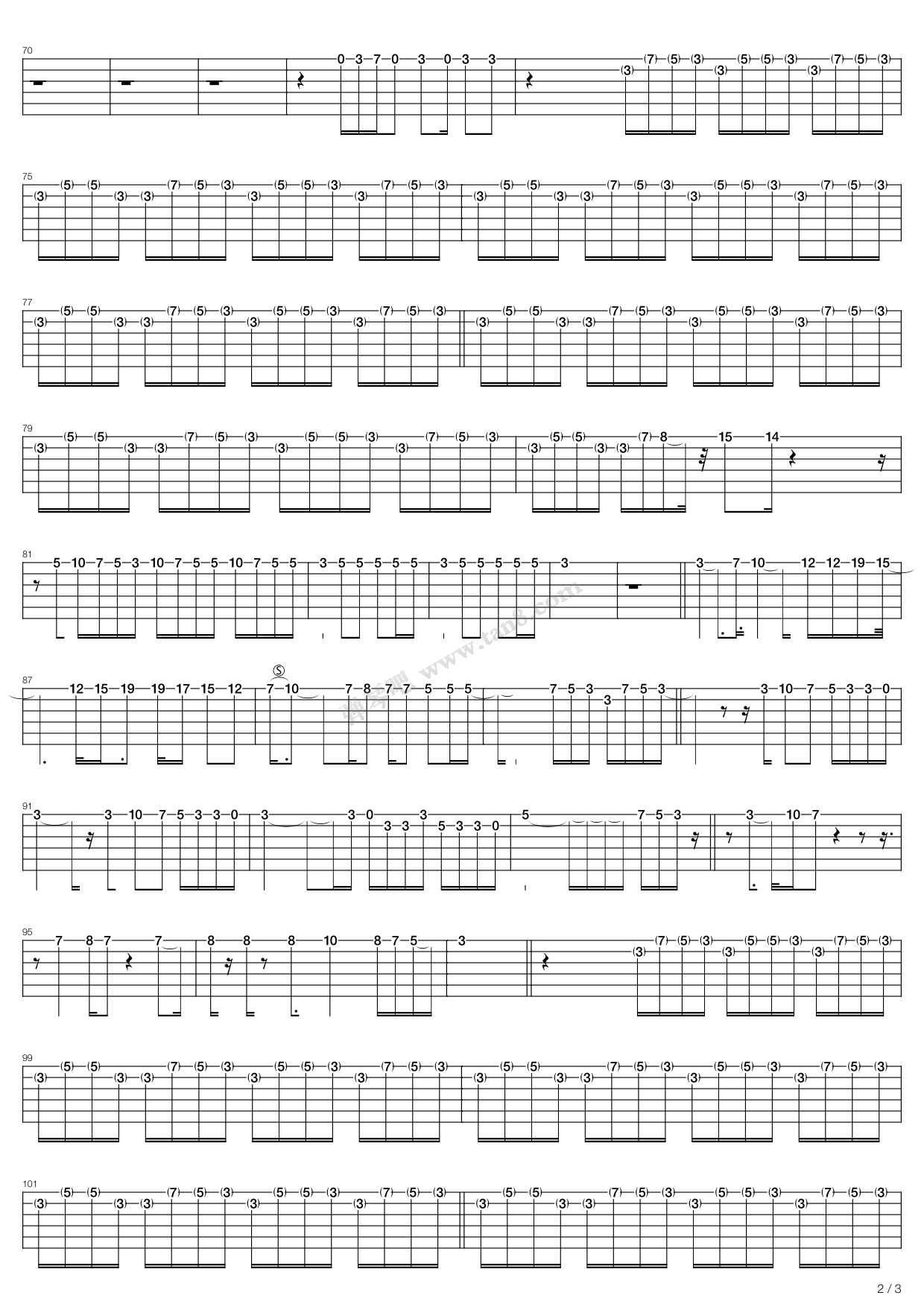 《whatever》,oasis(六线谱 吉他谱吉他谱 第6页