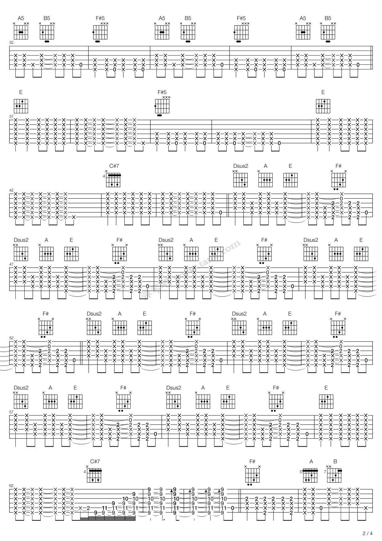 Supersonic 吉他谱虫虫吉他谱免费下载