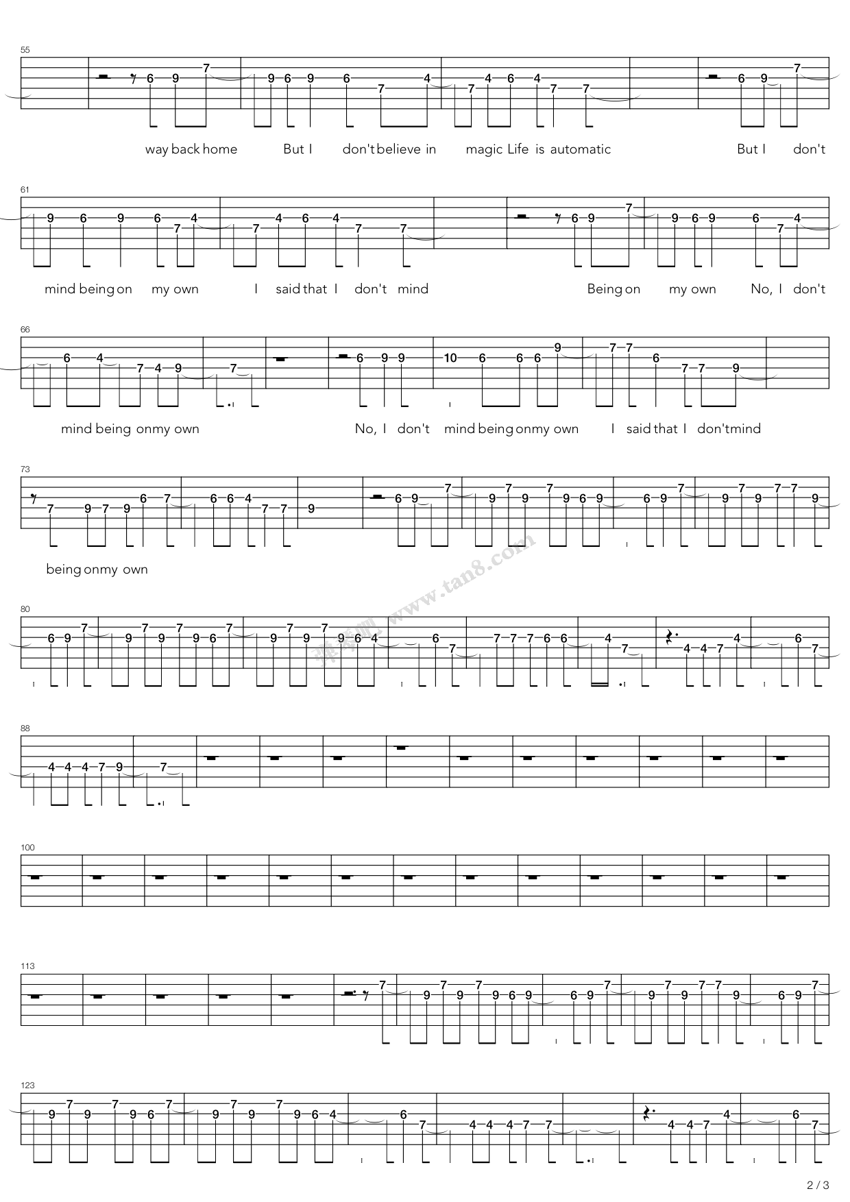 listen up 吉他谱-虫虫吉他谱免费下载