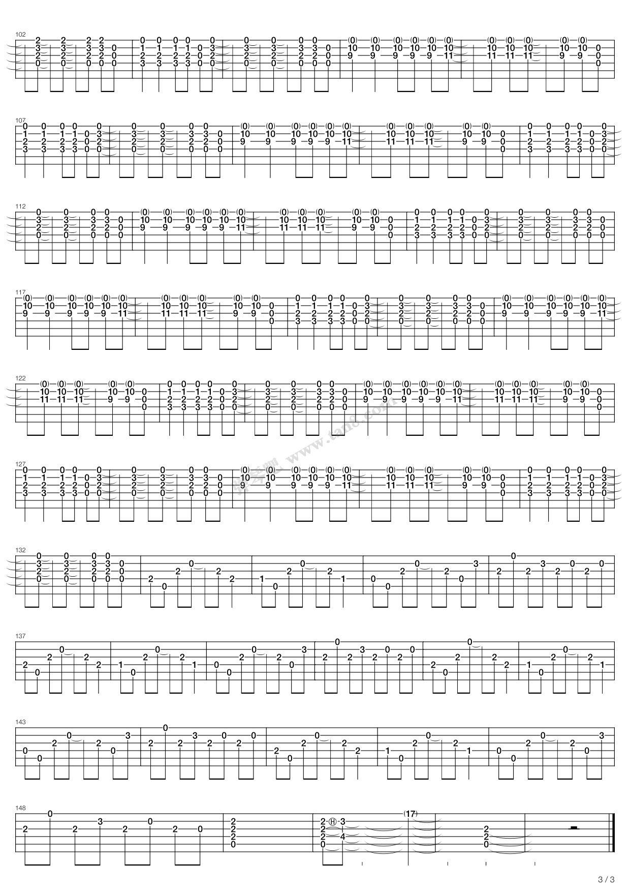 《fade away》,oasis(六线谱 吉他谱吉他谱 第8页