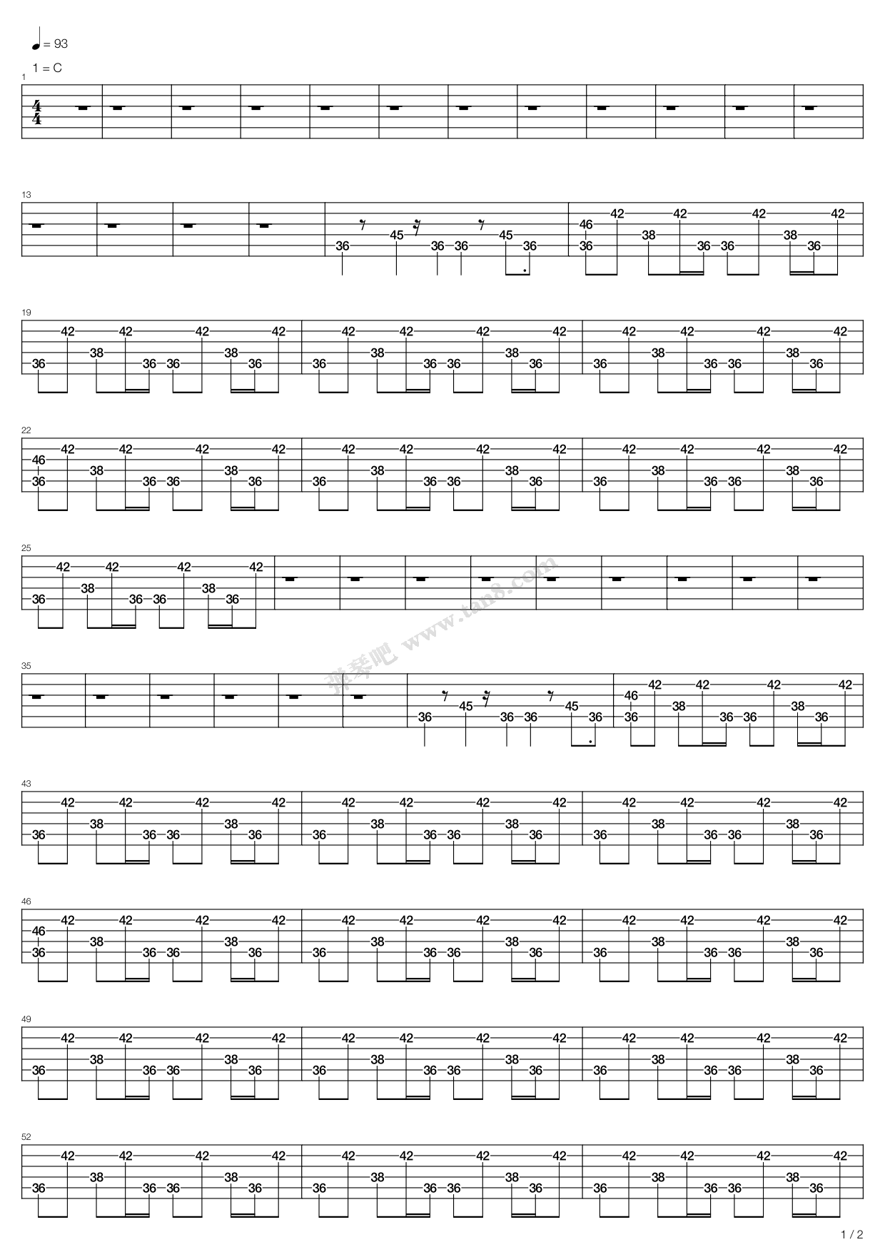 《demons》,imagine dragons(六线谱 吉他谱吉他谱 第11页