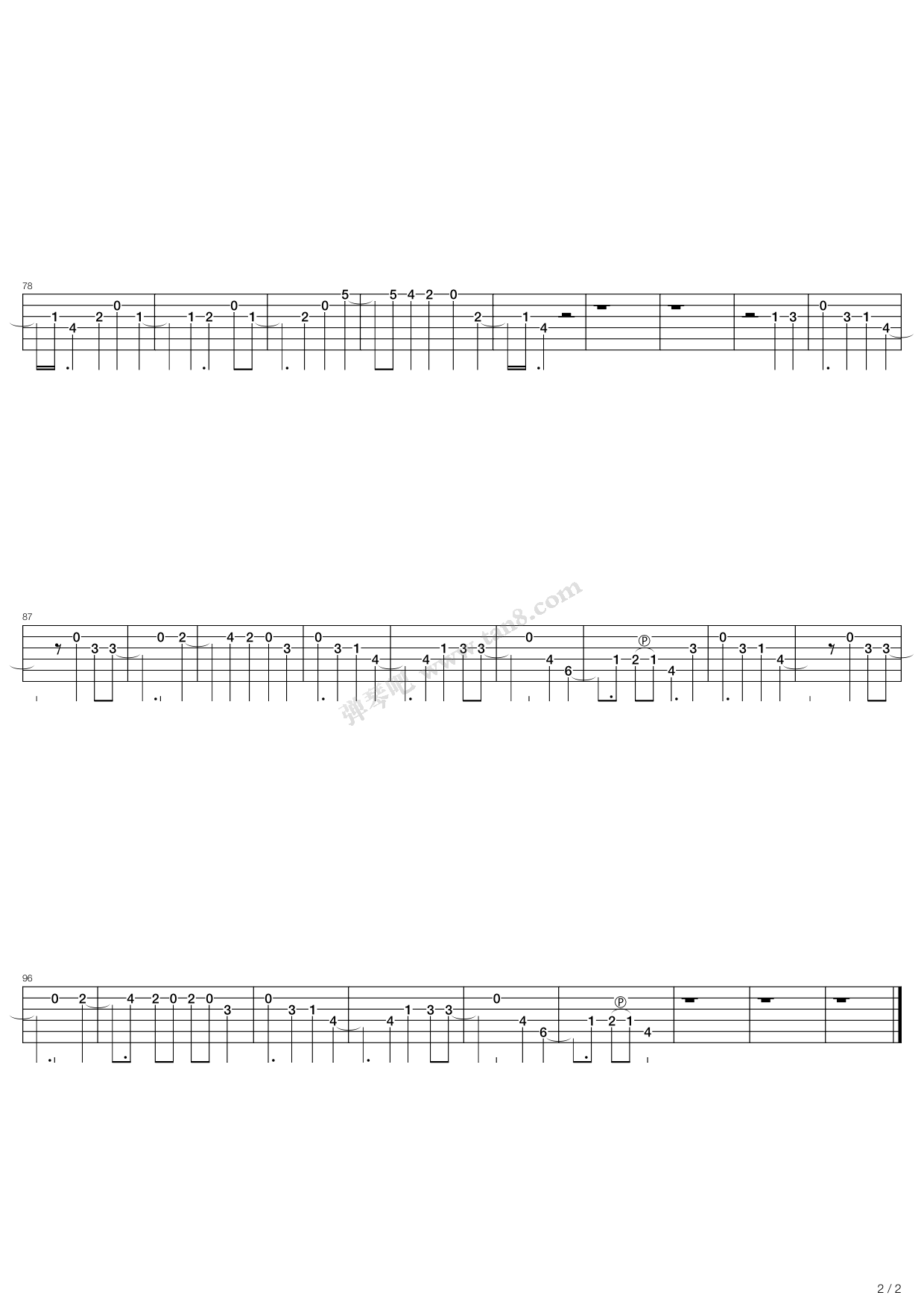 The Funeral Of Hearts 吉他谱虫虫吉他谱免费下载