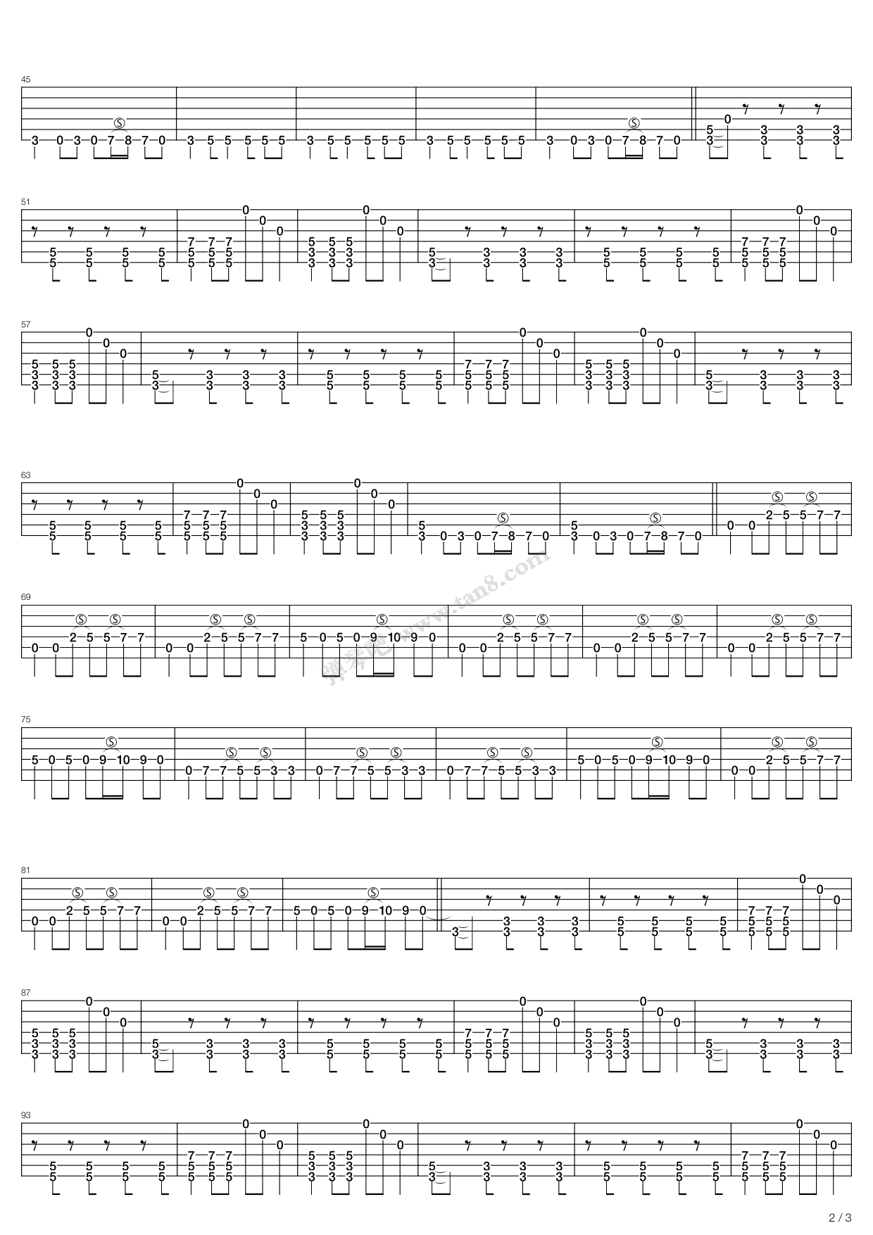 again 吉他谱-虫虫吉他谱免费下载