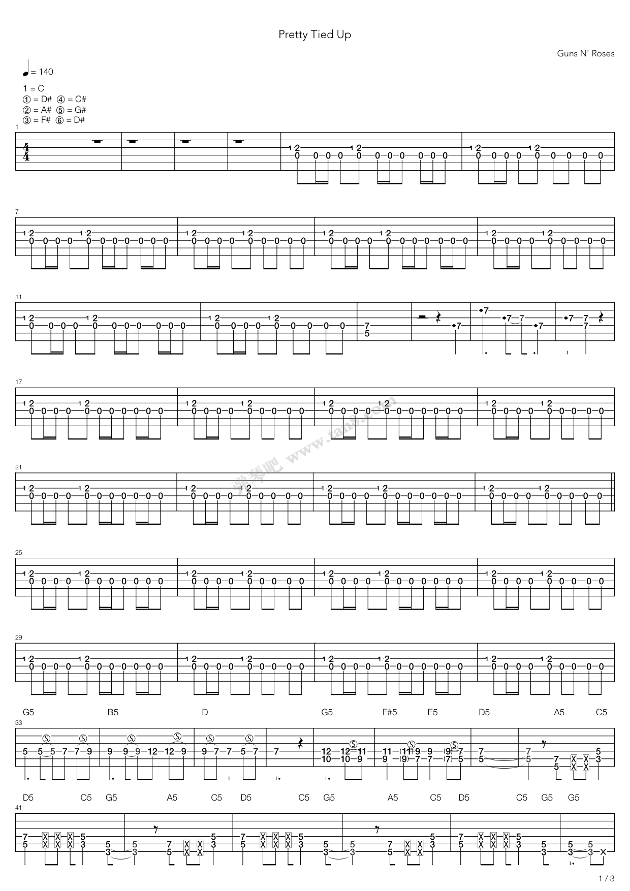 >> 儿歌 >> guns n roses >>pretty tied up