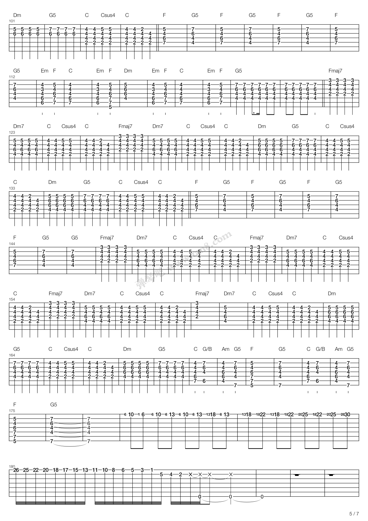 november rain 吉他谱-虫虫吉他谱免费下载