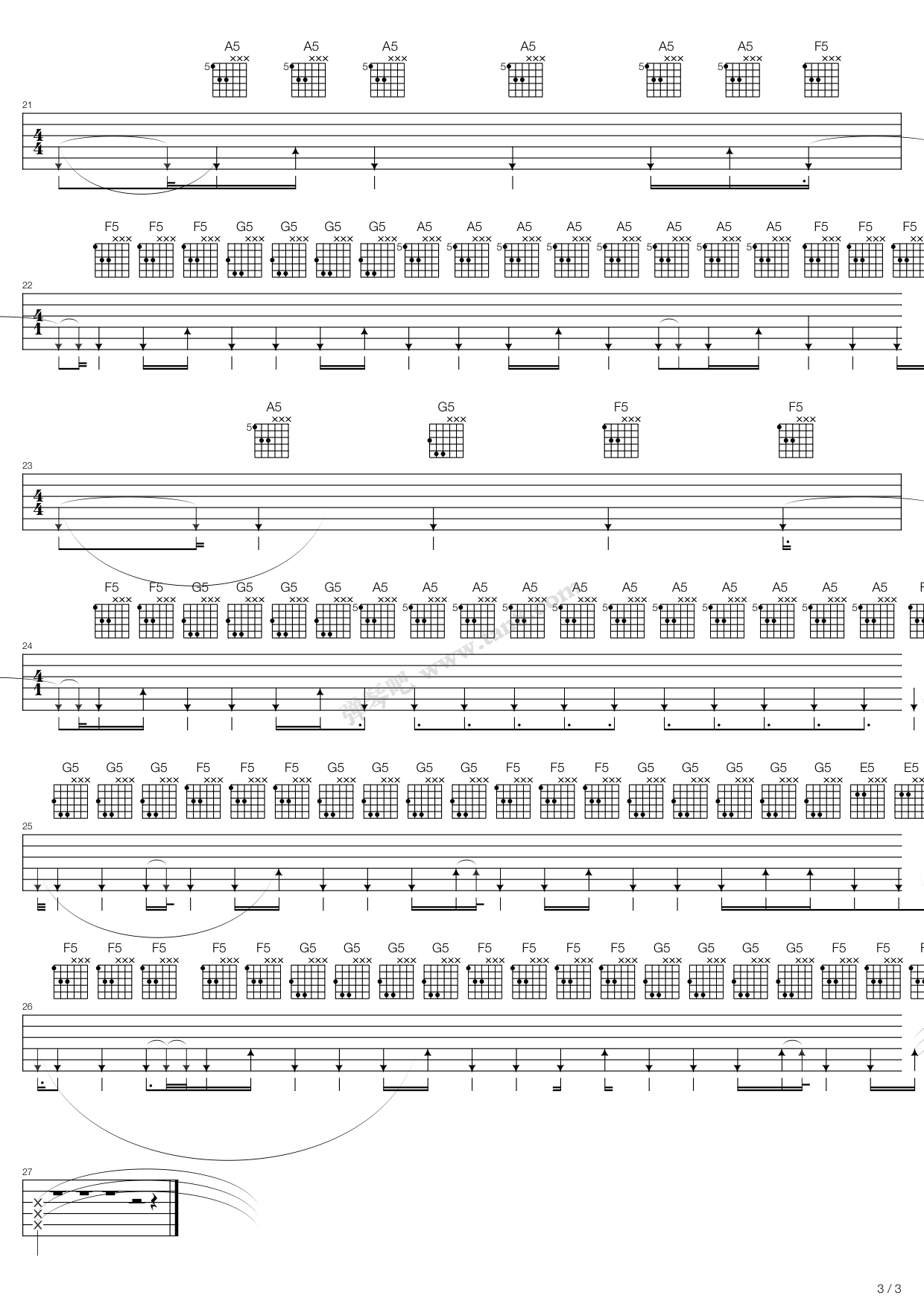 dont cry 吉他谱-虫虫吉他谱免费下载