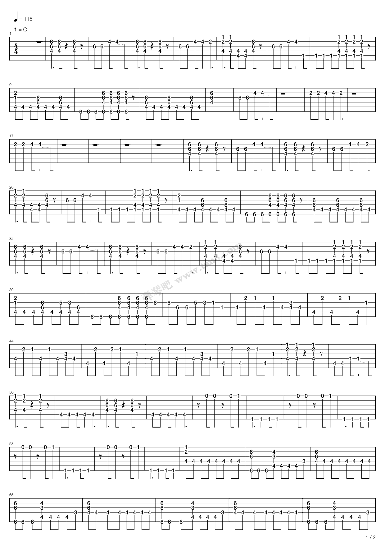 《the 13th》,the cure(六线谱 吉他谱吉他谱 第17页