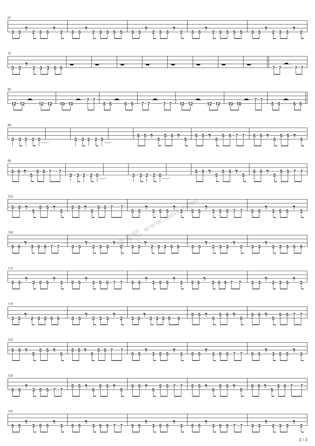 《push》,the cure(六线谱 吉他谱吉他谱 第7页