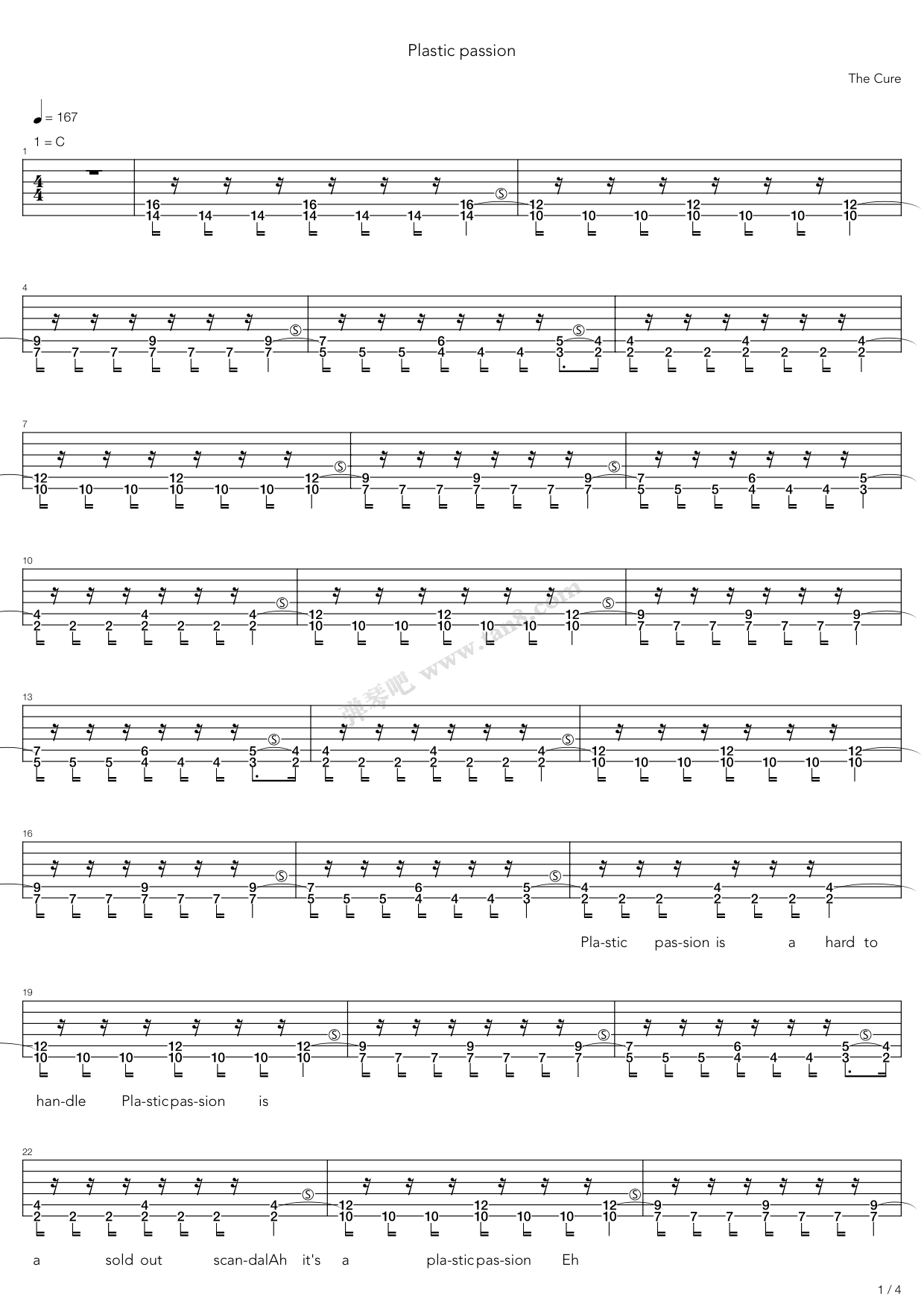 >> 儿歌 >> the cure >>plastic passion