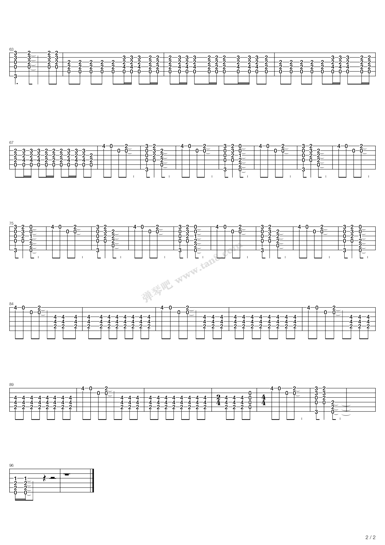 《love bomb》,ac/dc(六线谱 吉他谱吉他谱 第2页