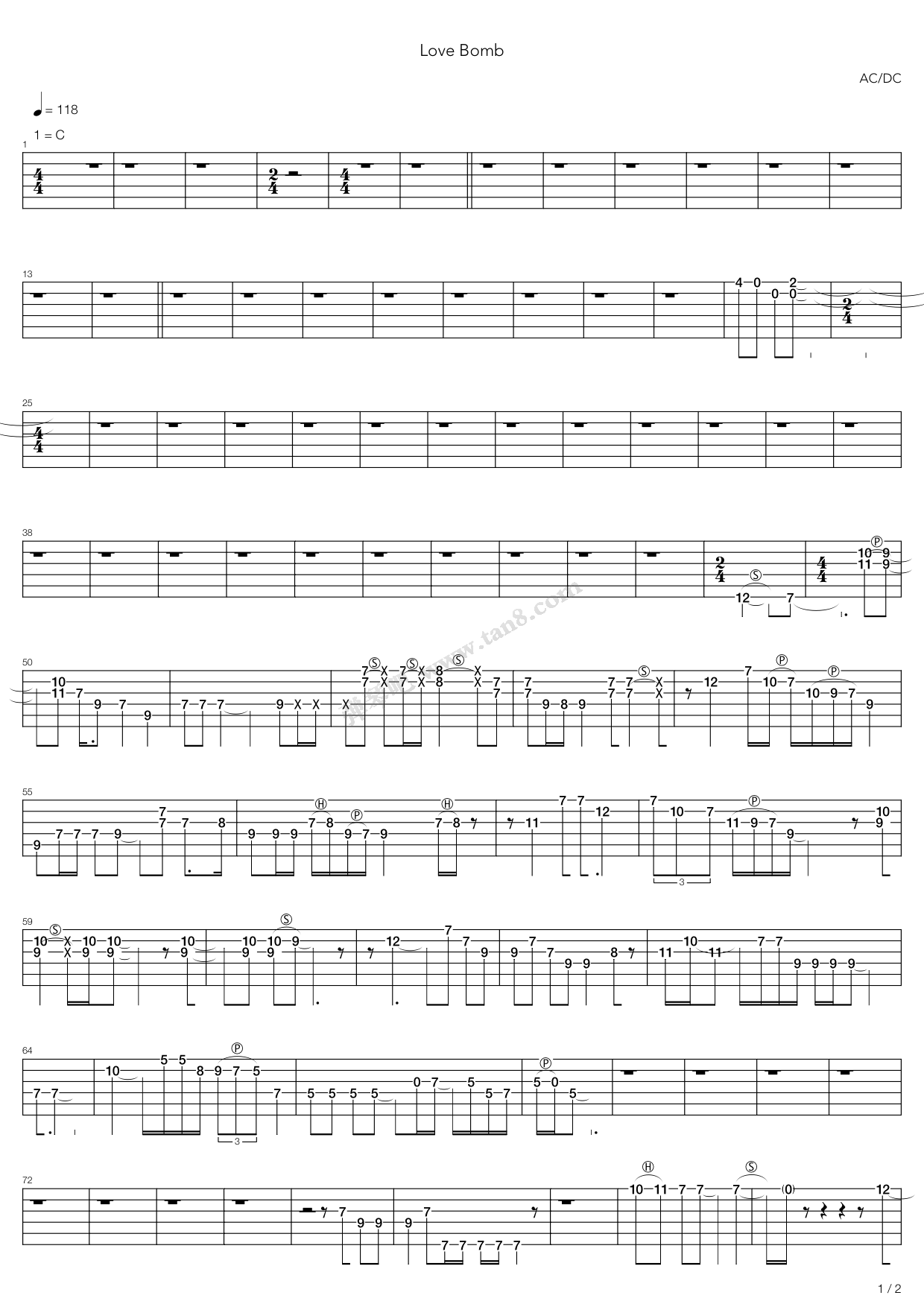 love bomb 吉他谱-虫虫吉他谱免费下载