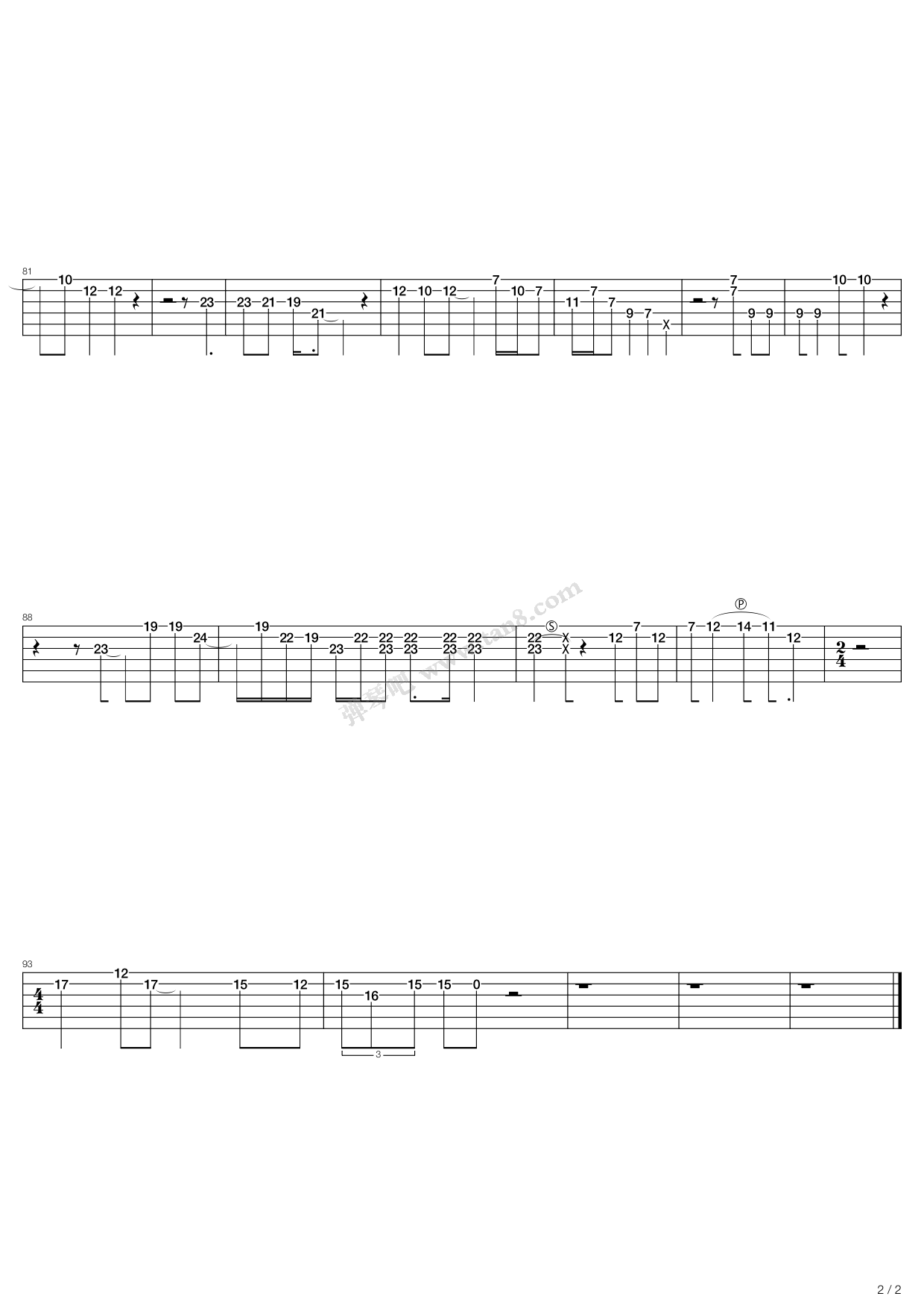 《love bomb》,ac/dc(六线谱 吉他谱吉他谱 第6页