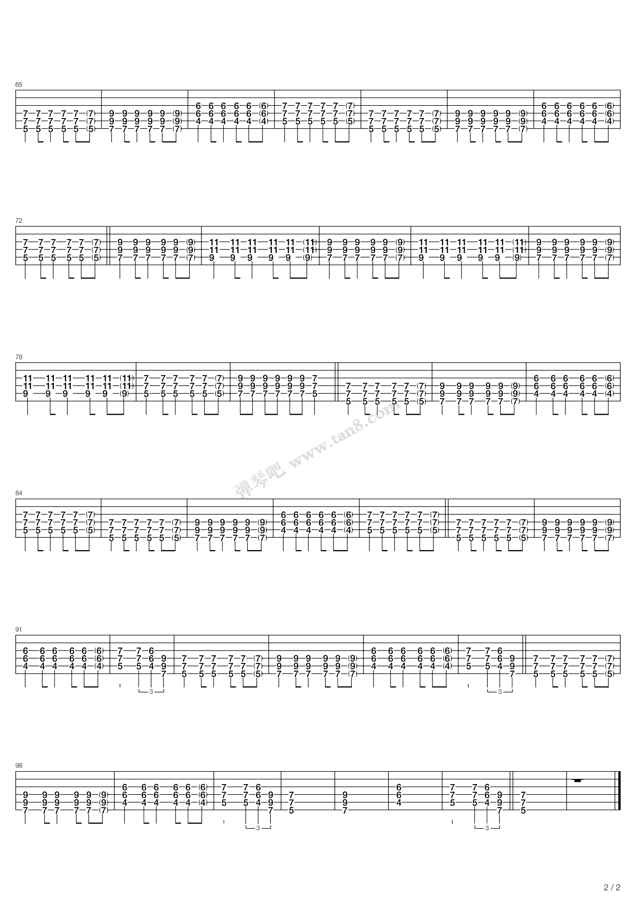 《boys dont cry》,the cure(六线谱 吉他谱吉他谱 第4页