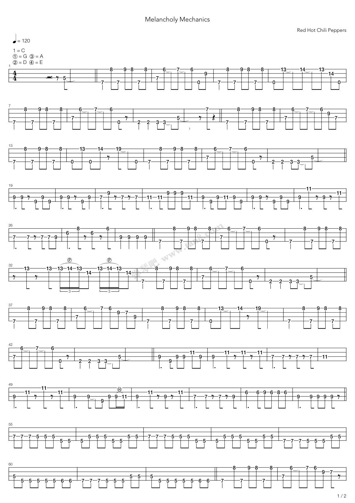 Melancholy Mechanics 吉他谱虫虫吉他谱免费下载