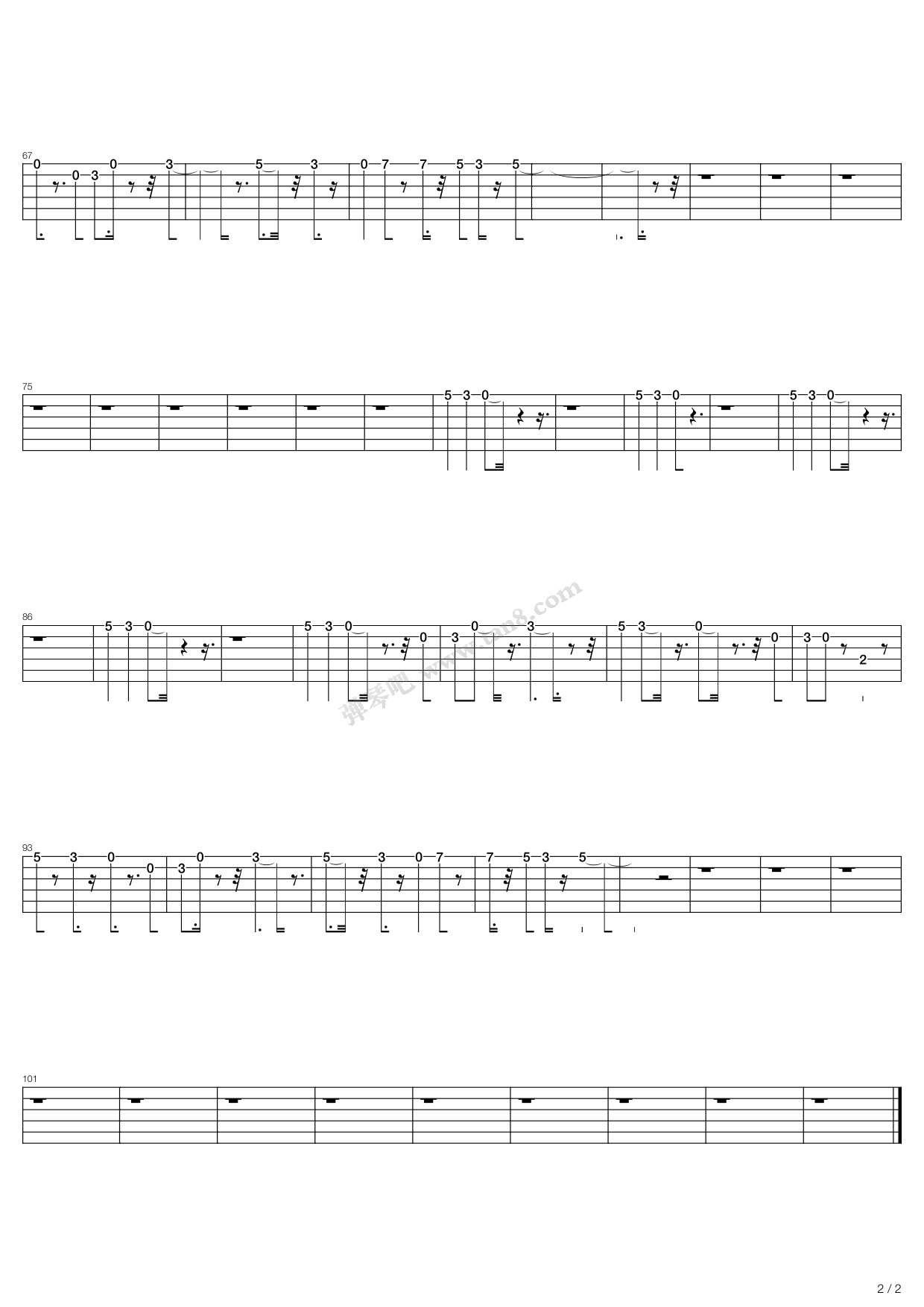 《tnt》,ac/dc(六线谱 吉他谱吉他谱 第15页