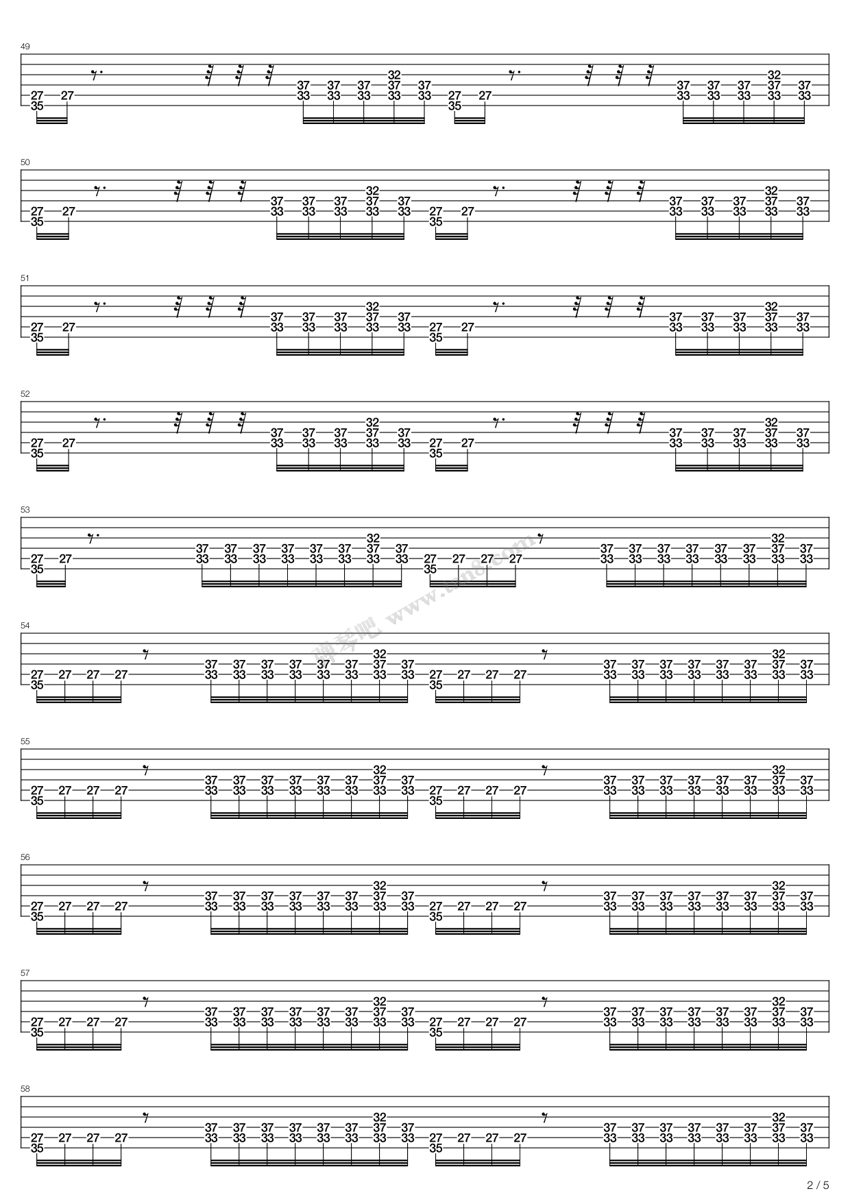 《videotape》,radiohead(六线谱 吉他谱吉他谱 第6页