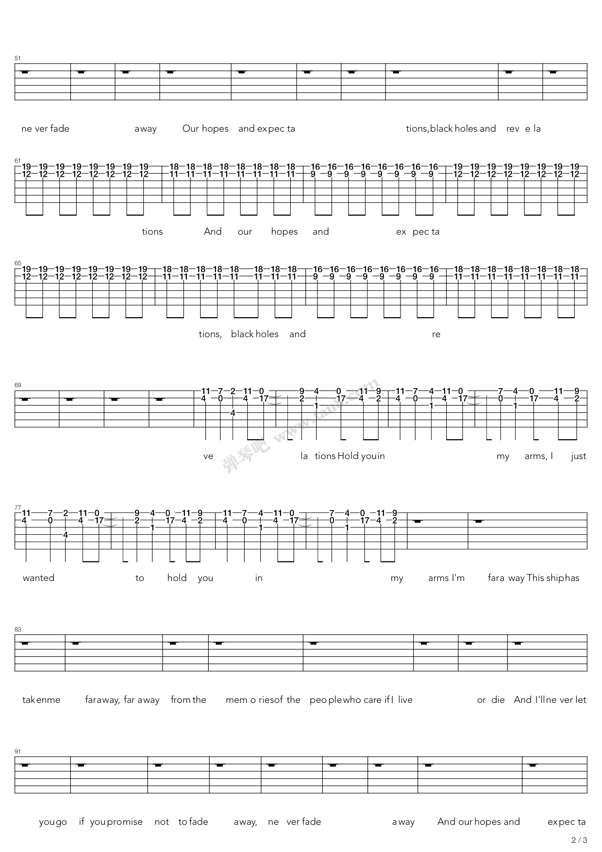 starlight 吉他谱-虫虫吉他谱免费下载