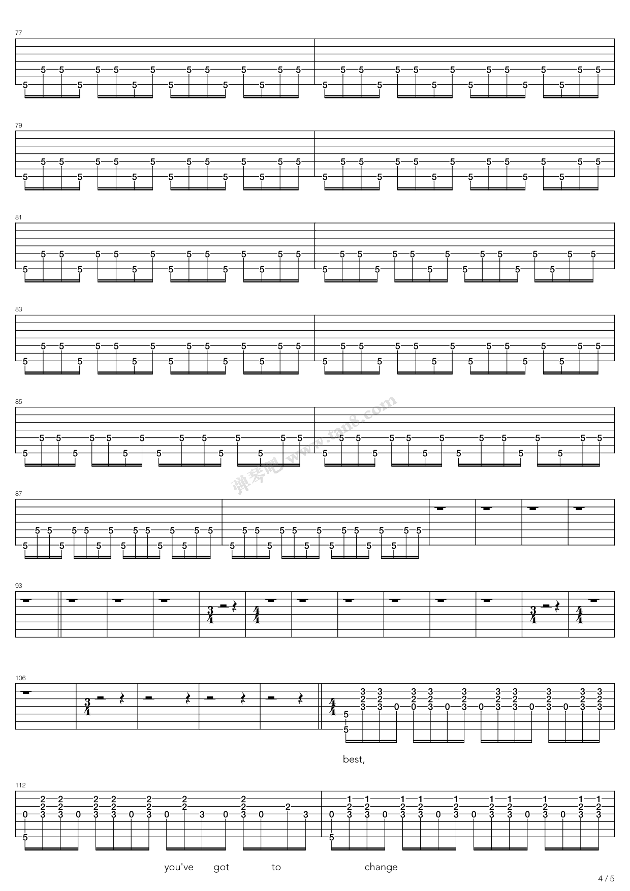 butterflies and hurricanes 吉他谱-虫虫吉他谱免费下载