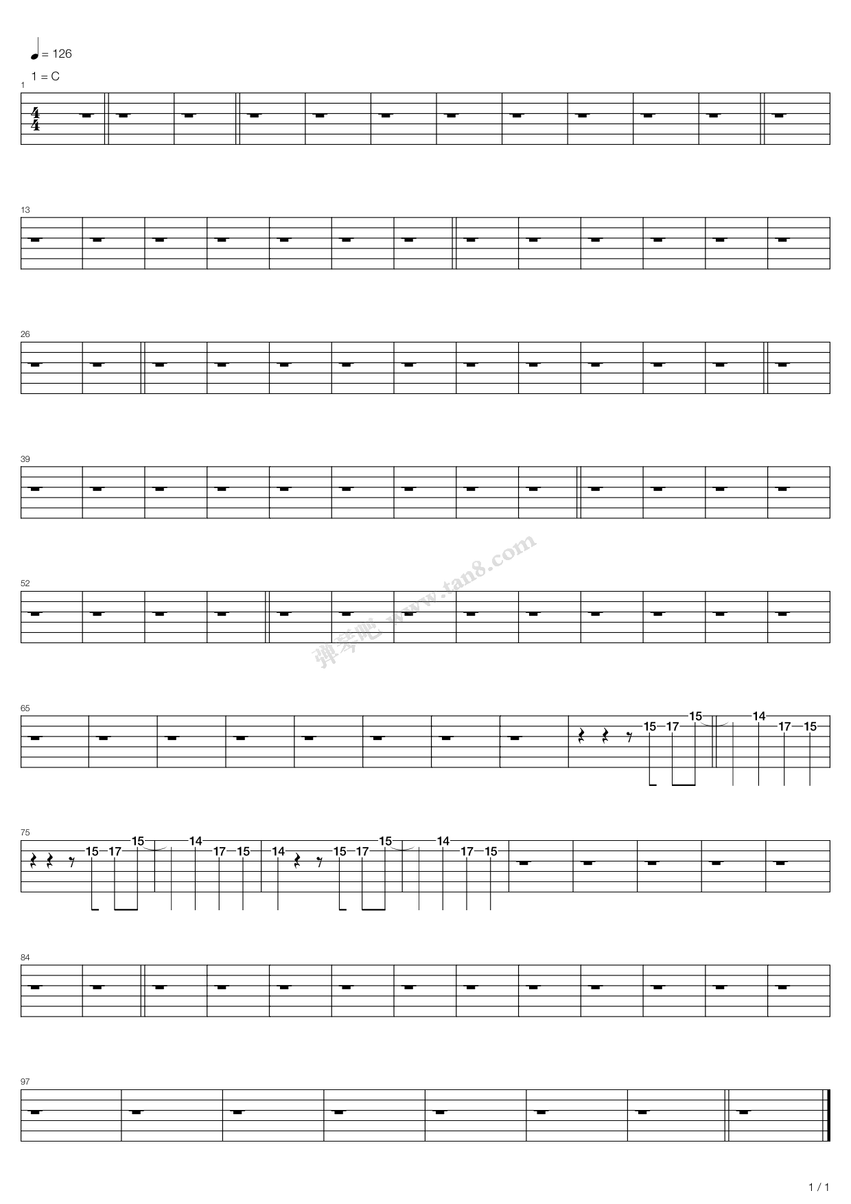 《one thing》,one direction(六线谱 吉他谱吉他谱 第11页