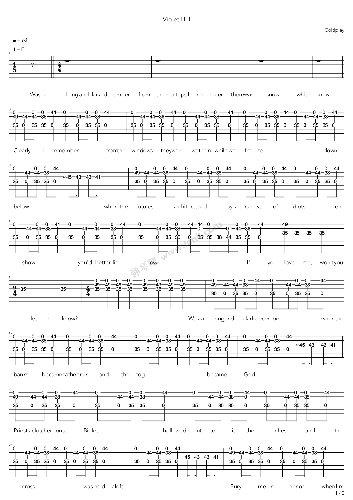 Highway To Hell sheet music for ukulele (chords) (PDF)