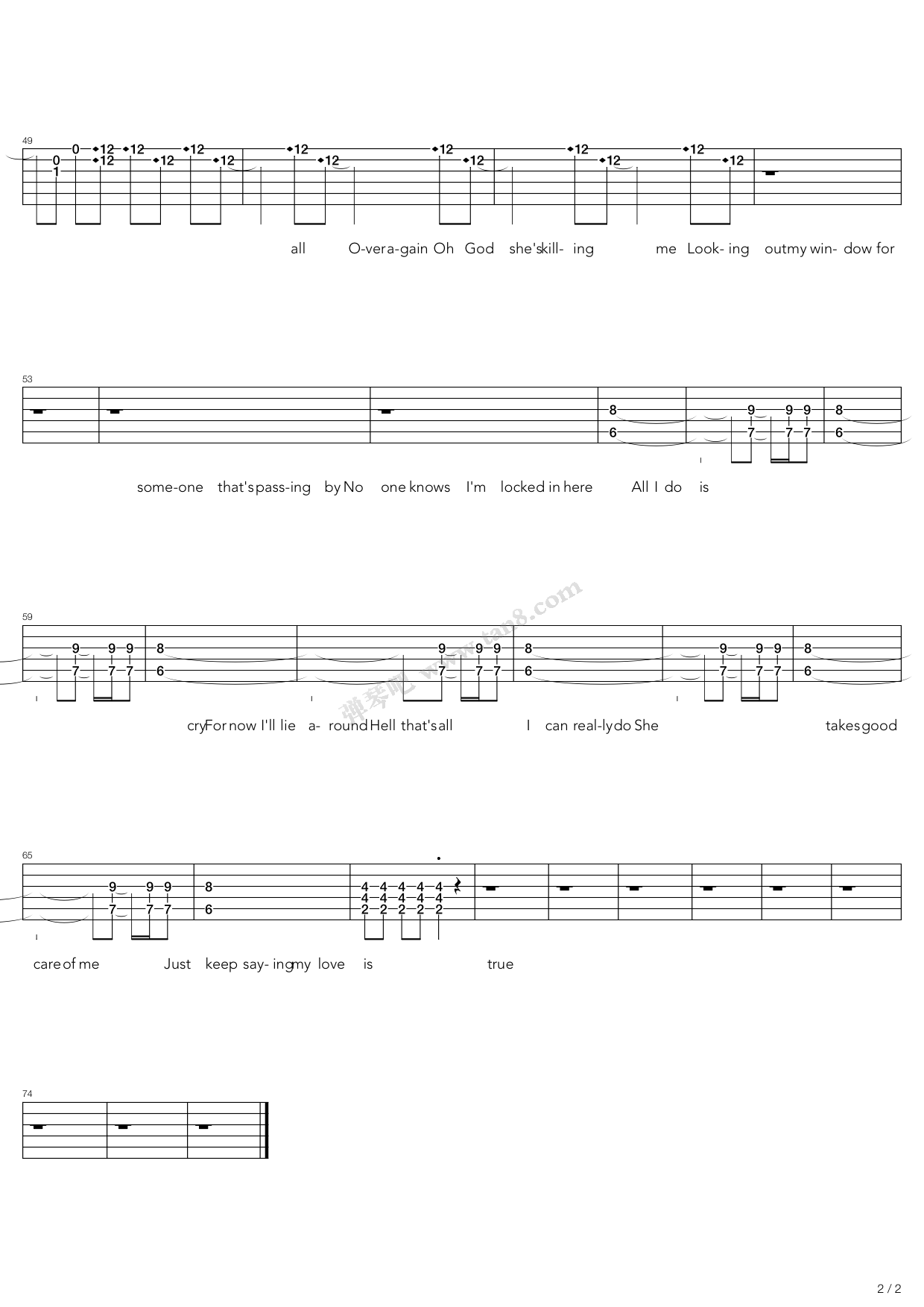 pulling teeth 吉他谱-虫虫吉他谱免费下载