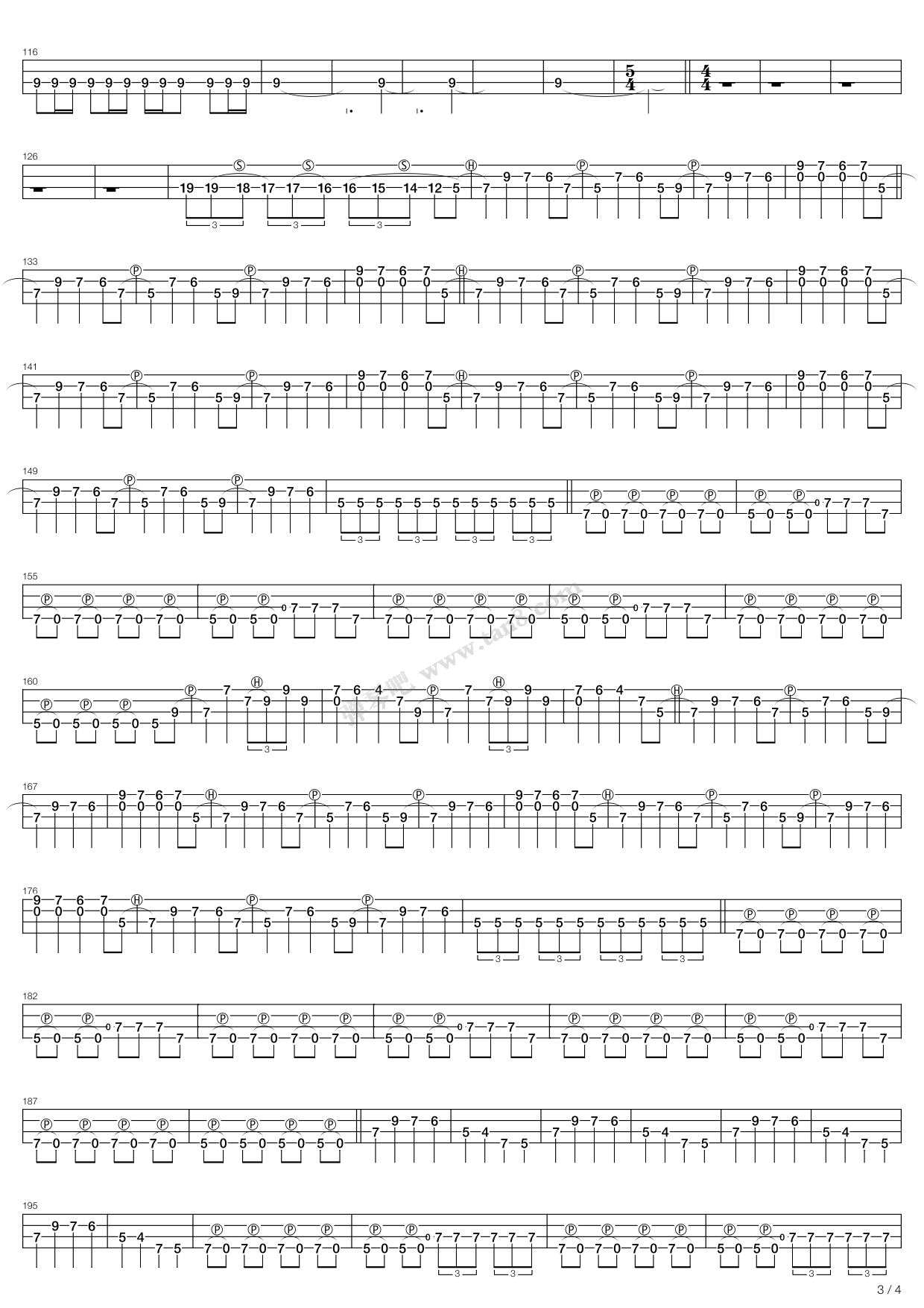 《chump》,green day(六线谱 吉他谱吉他谱 第11页