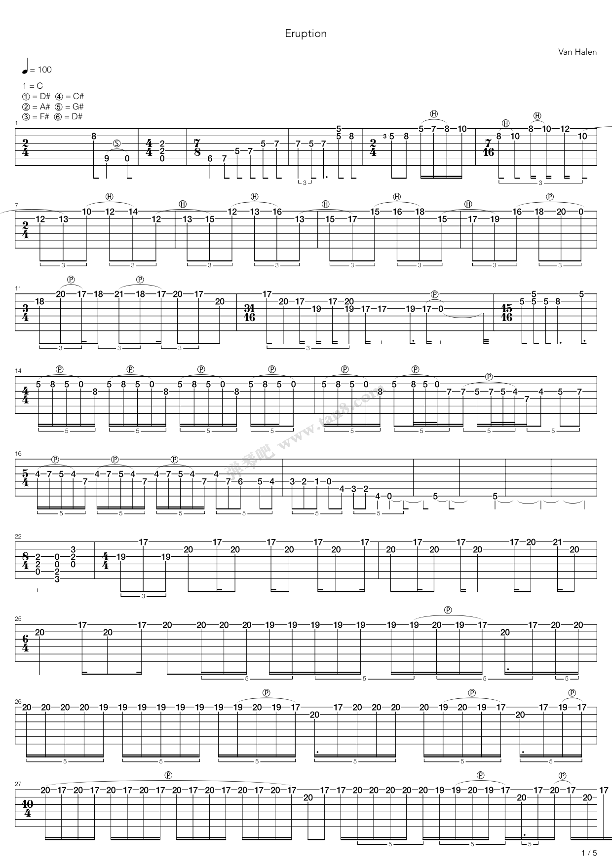 >> 儿歌 >> van halen (范·海伦) >>eruption